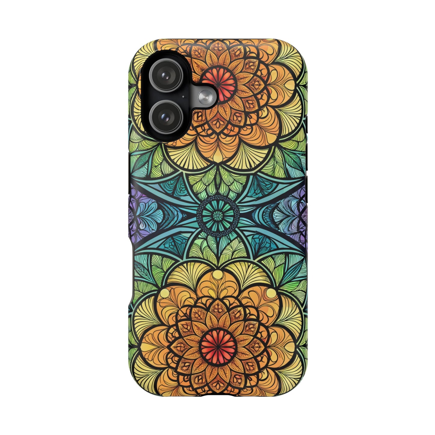 Hypnotic Colorful Kaleidoscope iPhone Case – Durable, Stylish, MagSafe Compatible