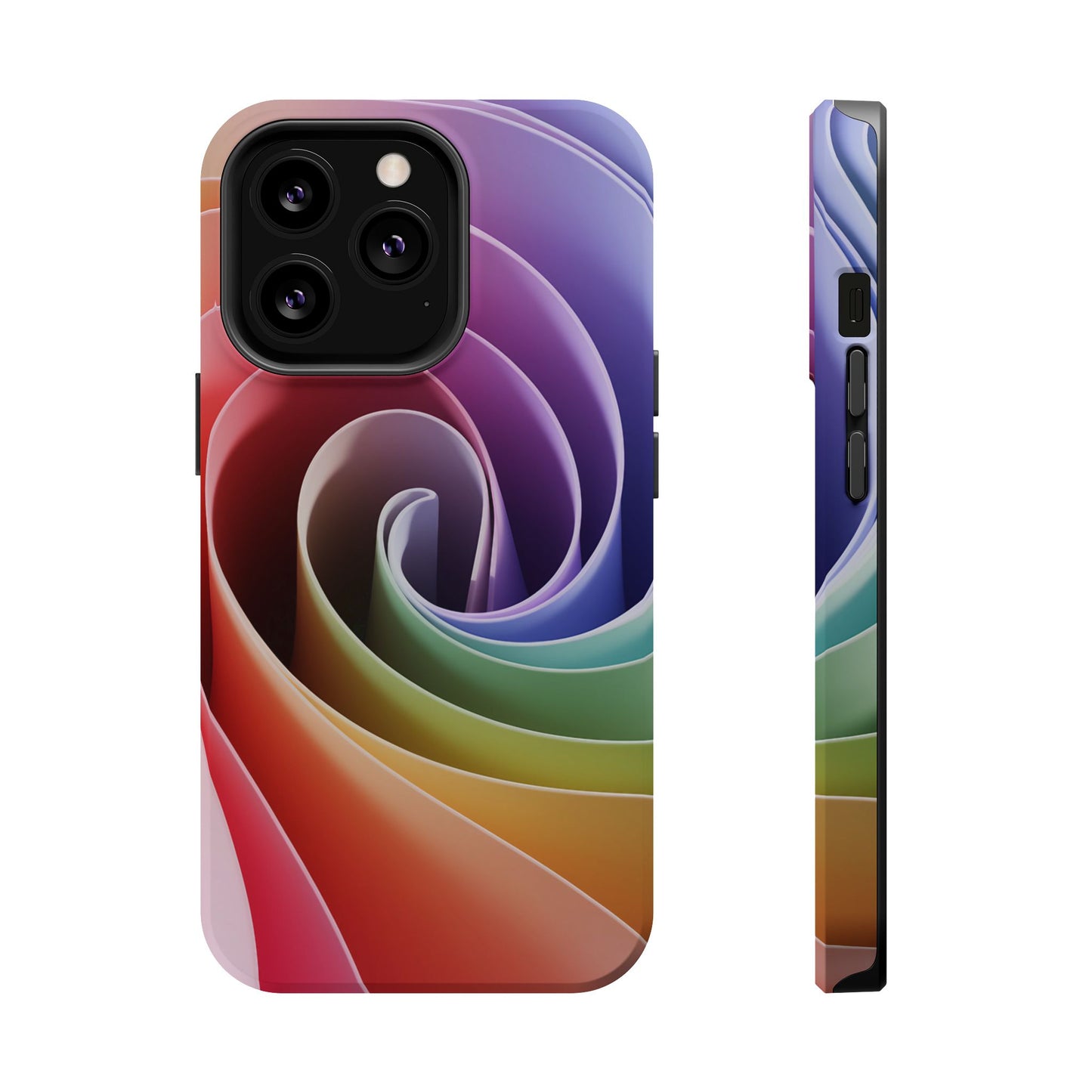Twisted Rainbow Swirl Design iPhone Tough Case
