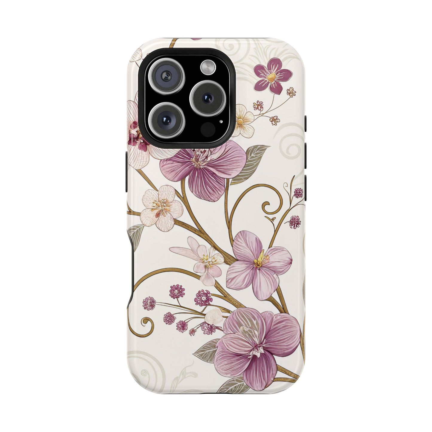 Purple Flower Design iPhone Tough Case