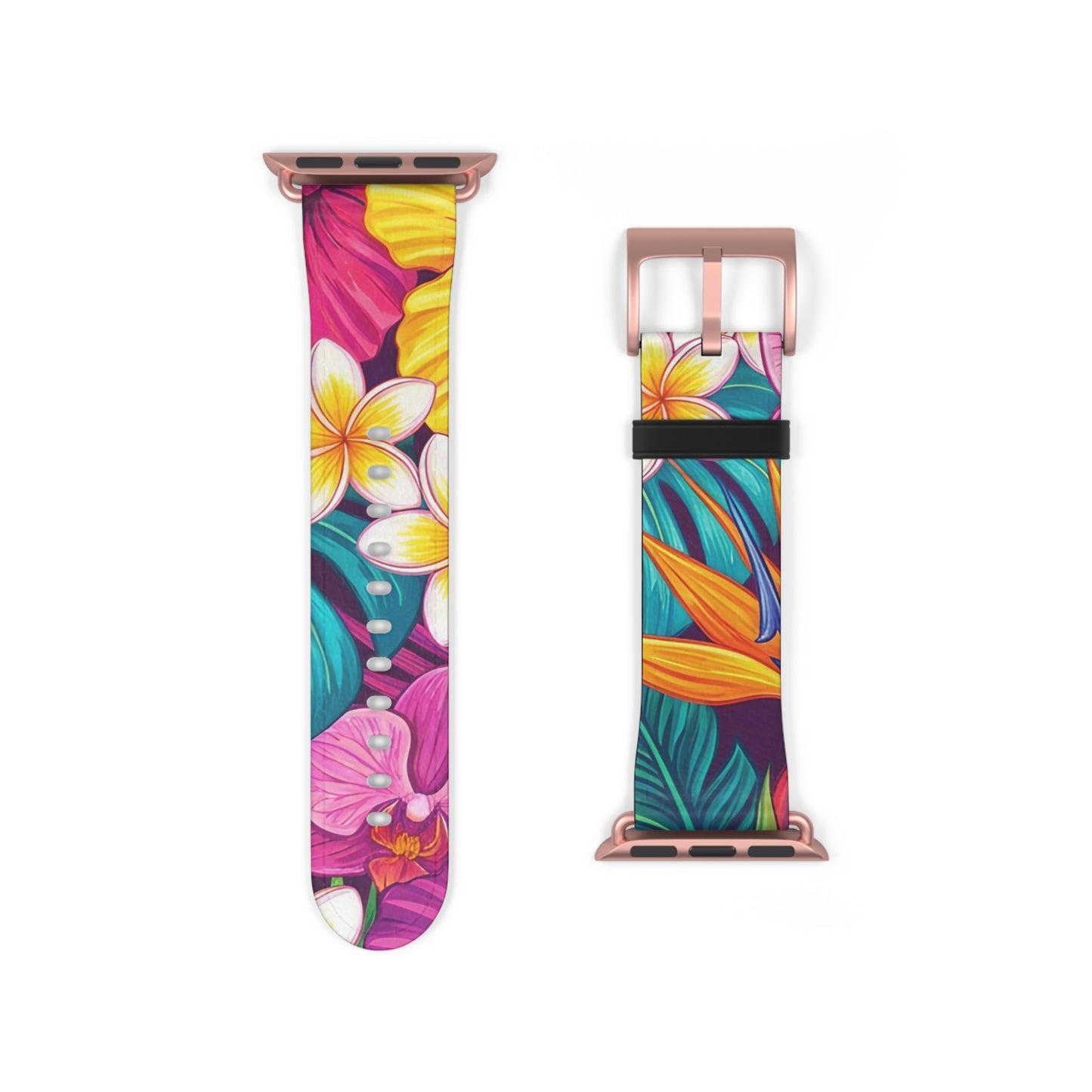 Vibrant Floral iWatch Band — Colorful Bloom Replacement Strap