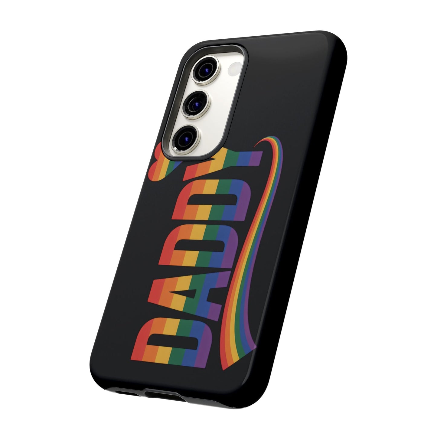 Samsung Tough Case Daddy phone cover with rainbow LGBT design for Samsung Galaxy models, durable and impact-resistant protective case