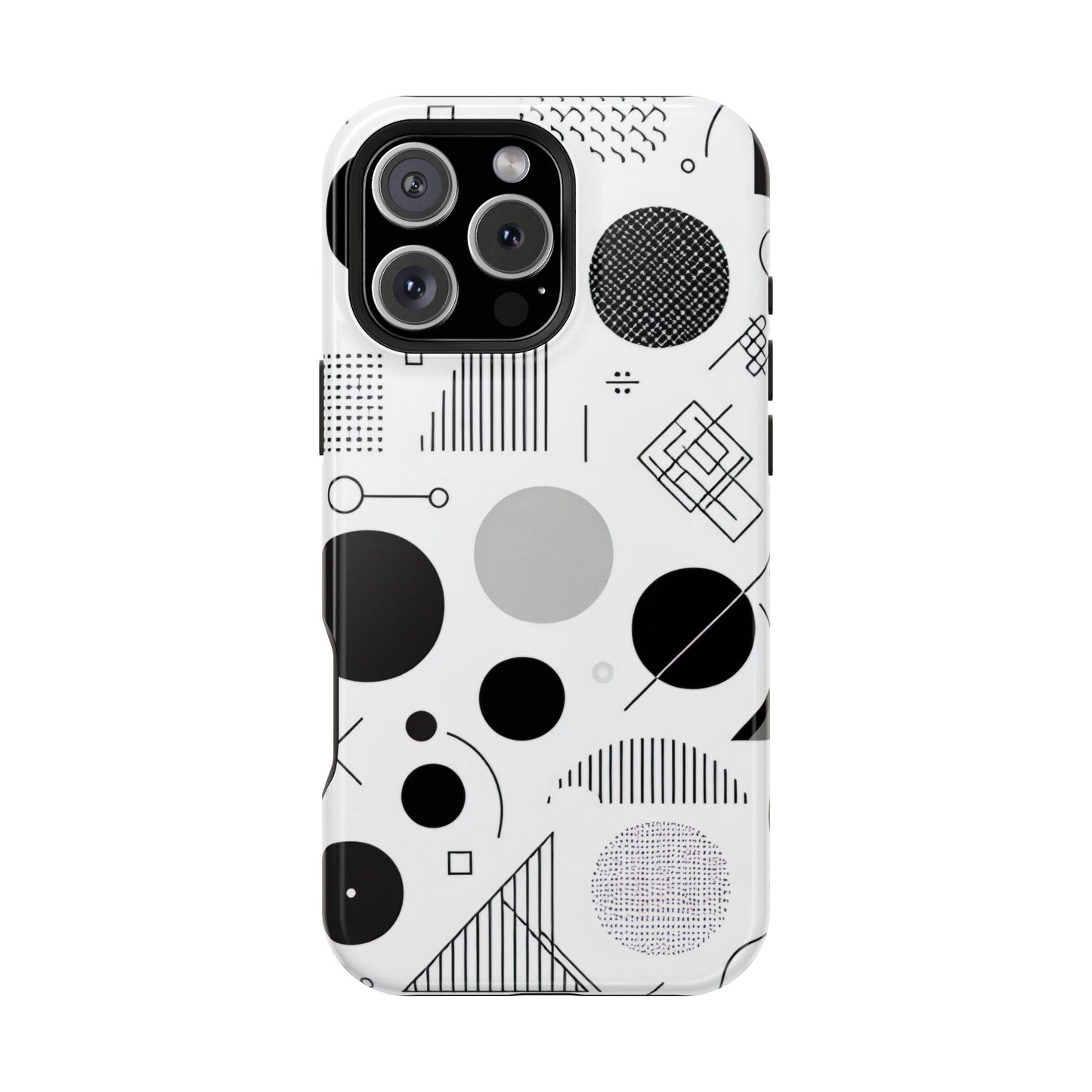 Black and White Abstract Art iPhone Case