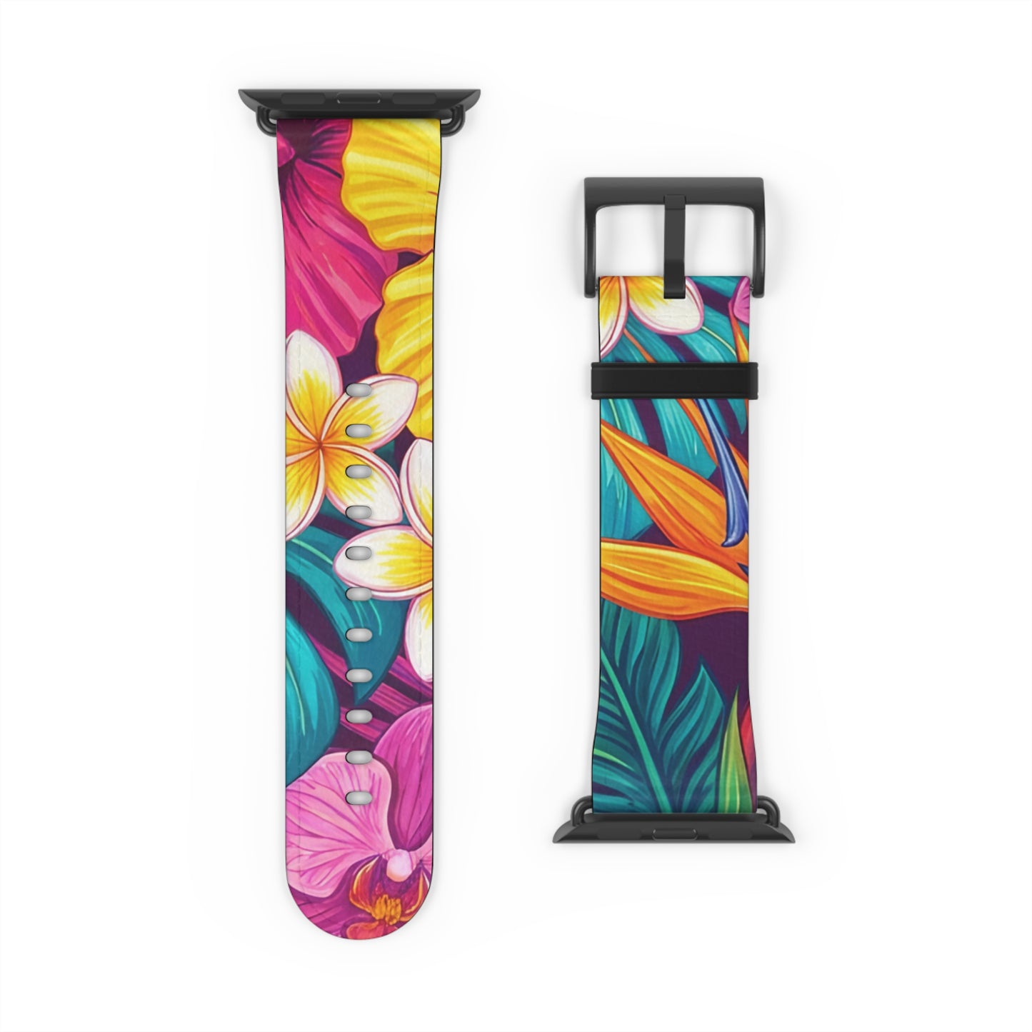 Vibrant Floral iWatch Band — Colorful Bloom Replacement Strap