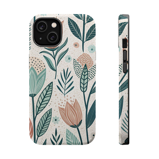Swedish Inspired Floral design iPhone Tough Case