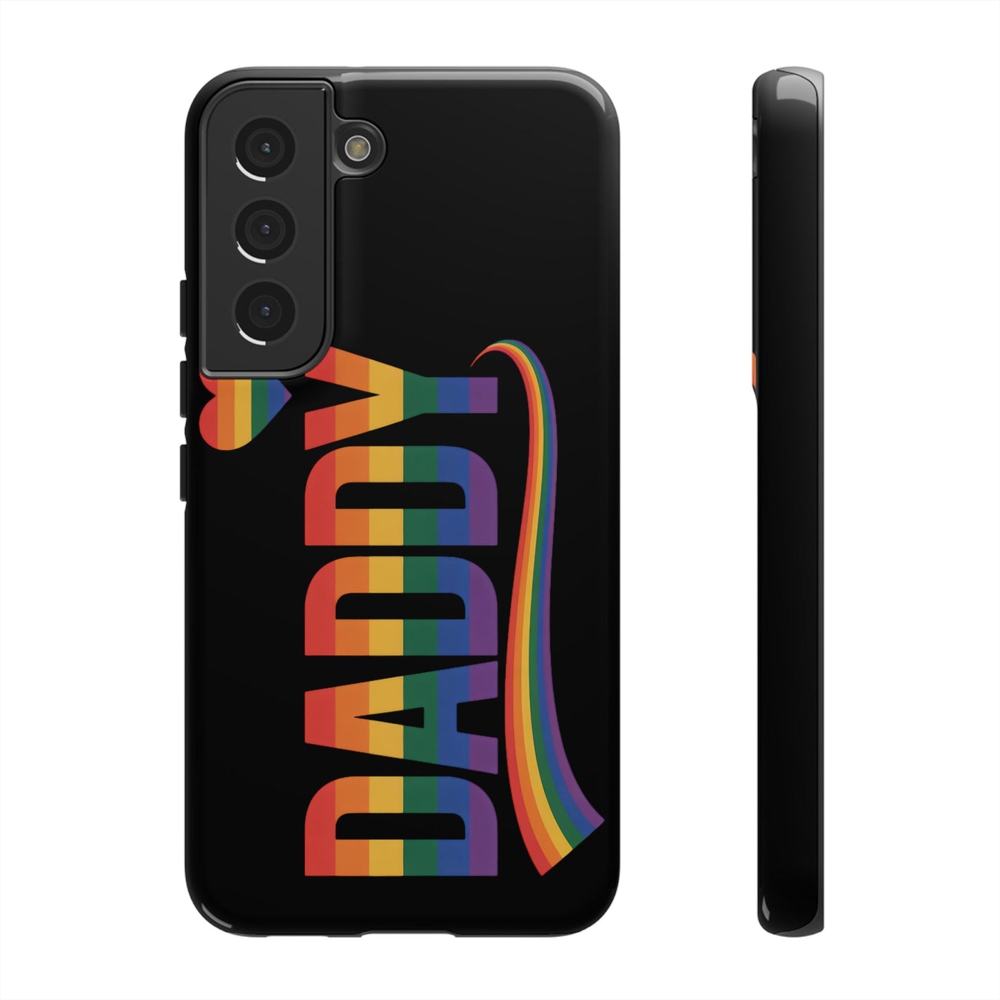 Samsung Tough Case with rainbow "DADDY" design, durable protective cover for Samsung Galaxy phones, LGBT inspired vibrant phone case