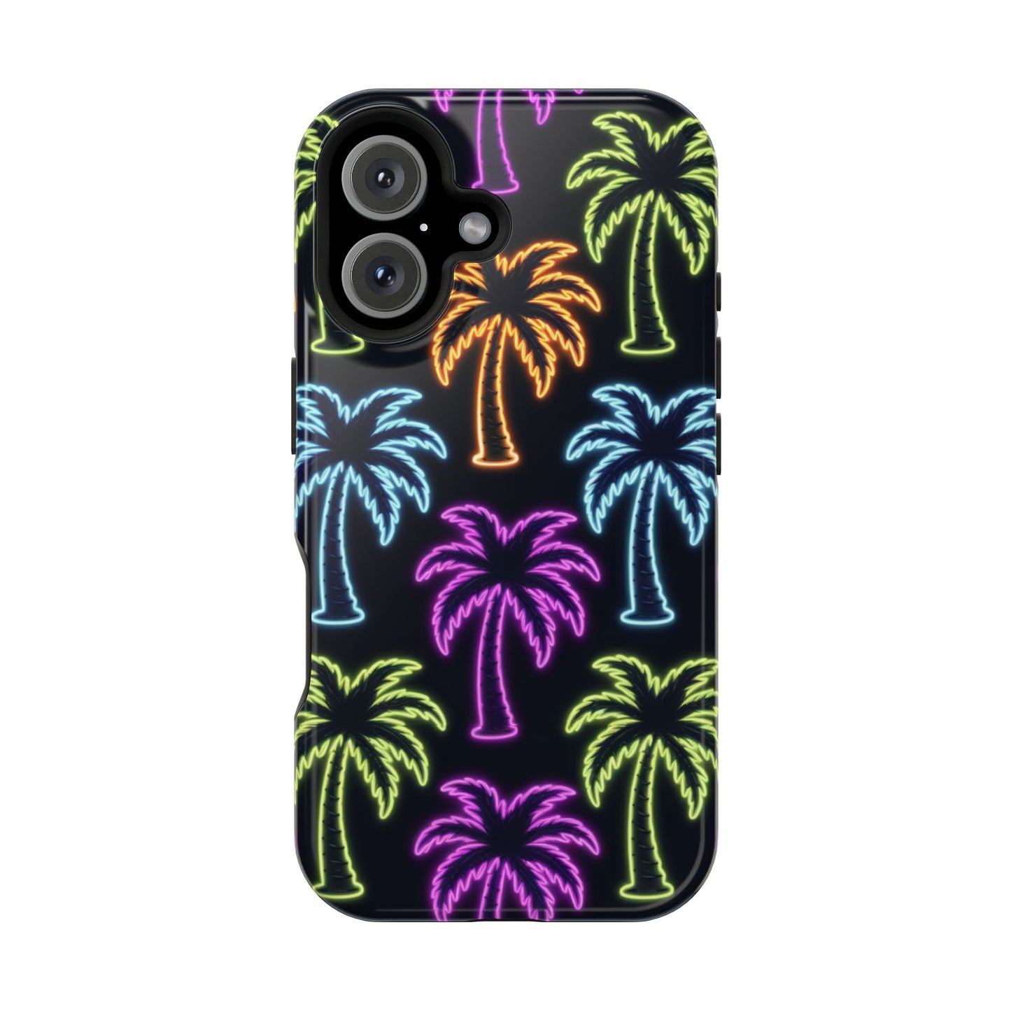 Neon Palm Tree iPhone Tough Case