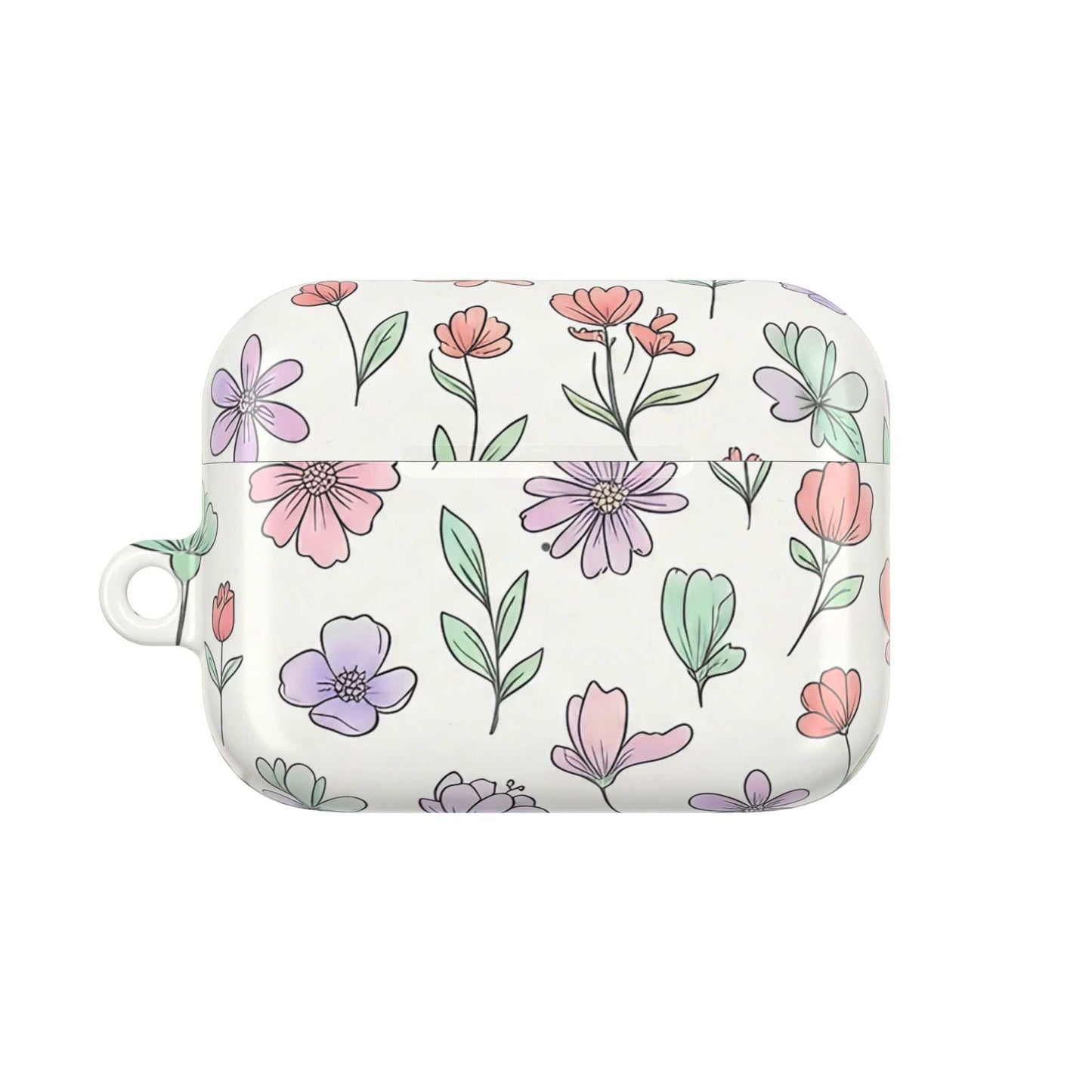 Floral AirPod Case — Artistic Botanical Protective Cover