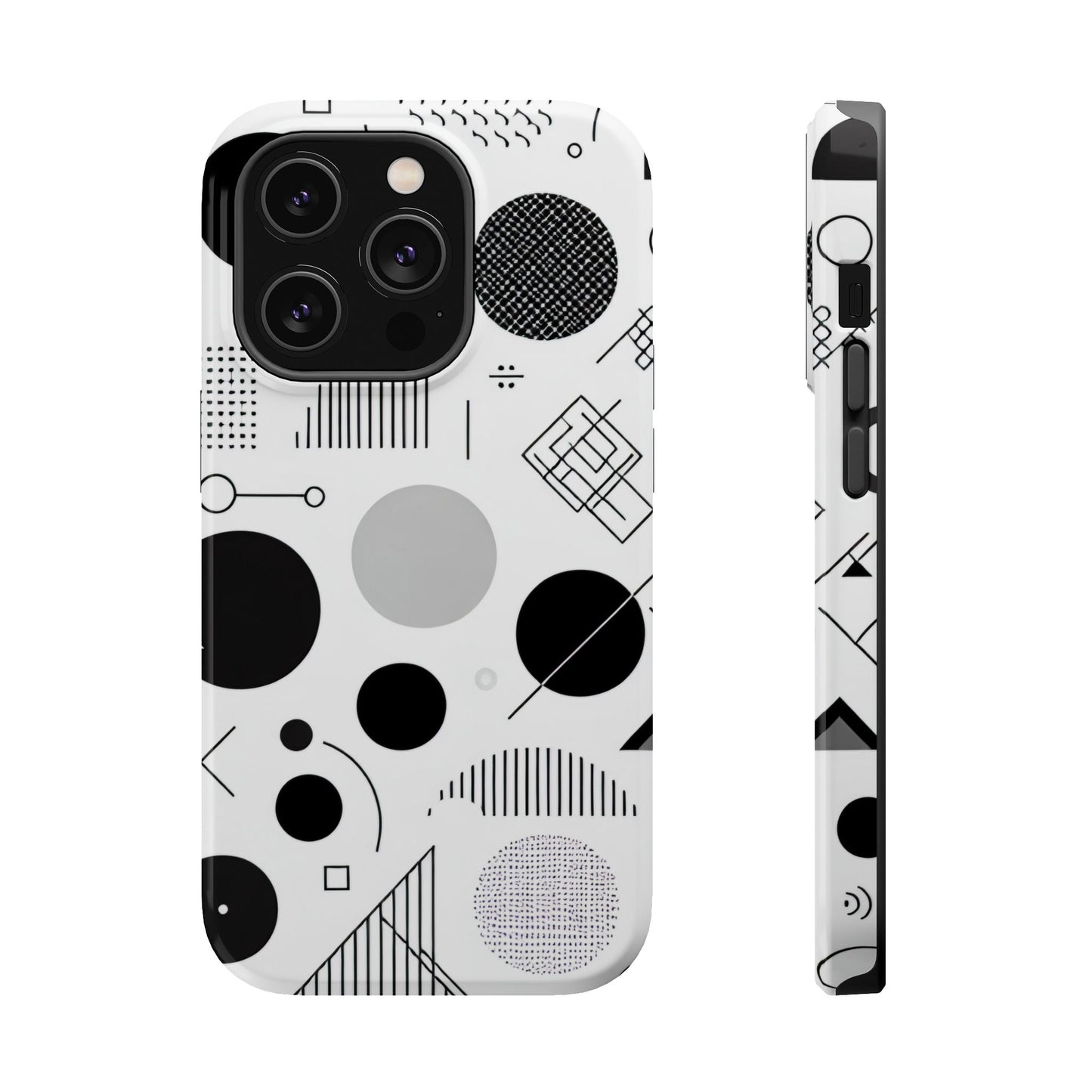 Black and White Abstract Art iPhone Case