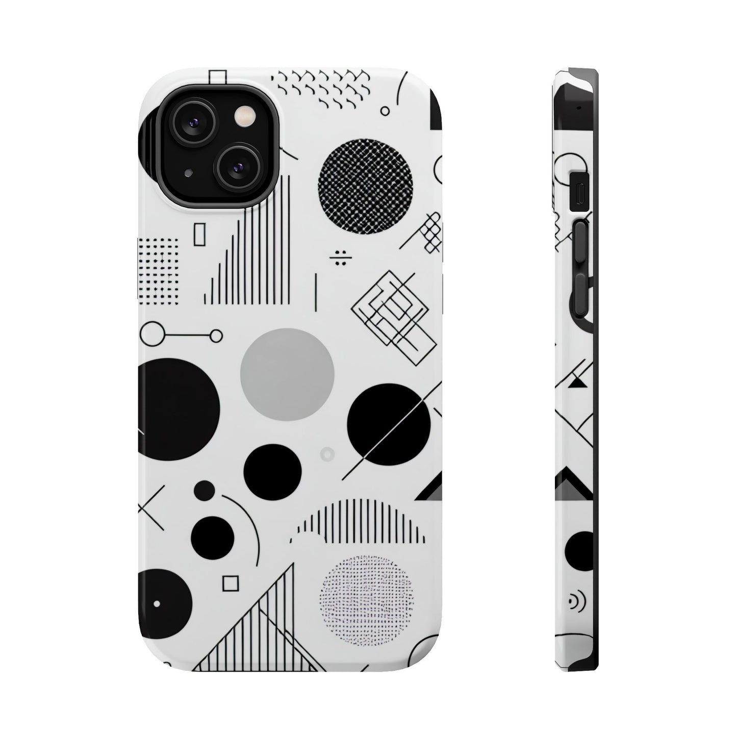 Black and White Abstract Art iPhone Case