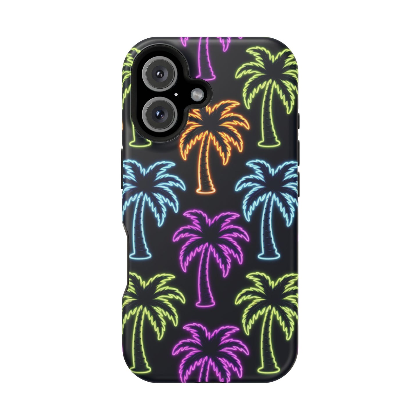 Neon Palm Tree iPhone Tough Case