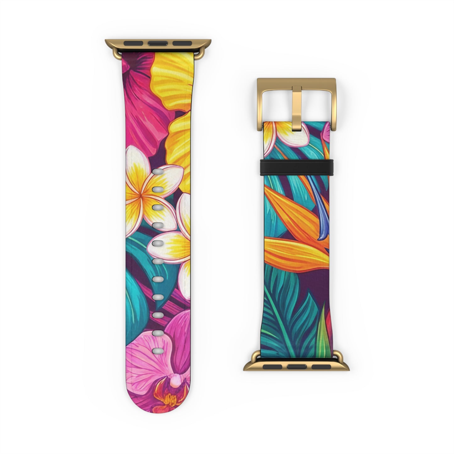 Vibrant Floral iWatch Band — Colorful Bloom Replacement Strap