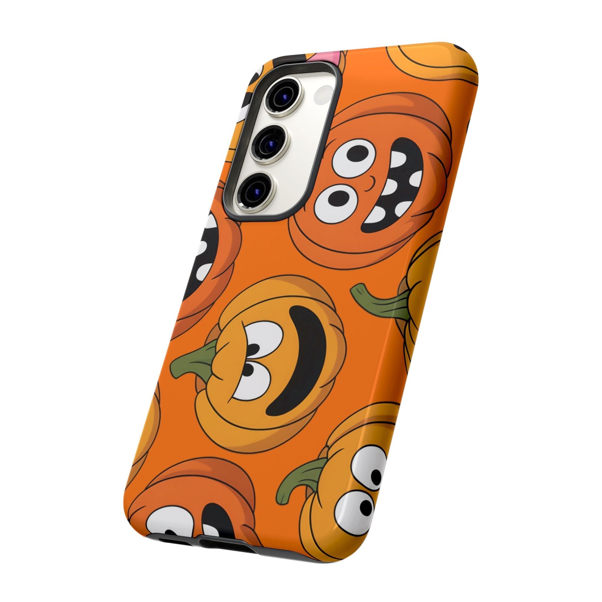 Samsung Tough Case with moody Halloween pumpkin design for Galaxy phones, durable and shock-resistant protection