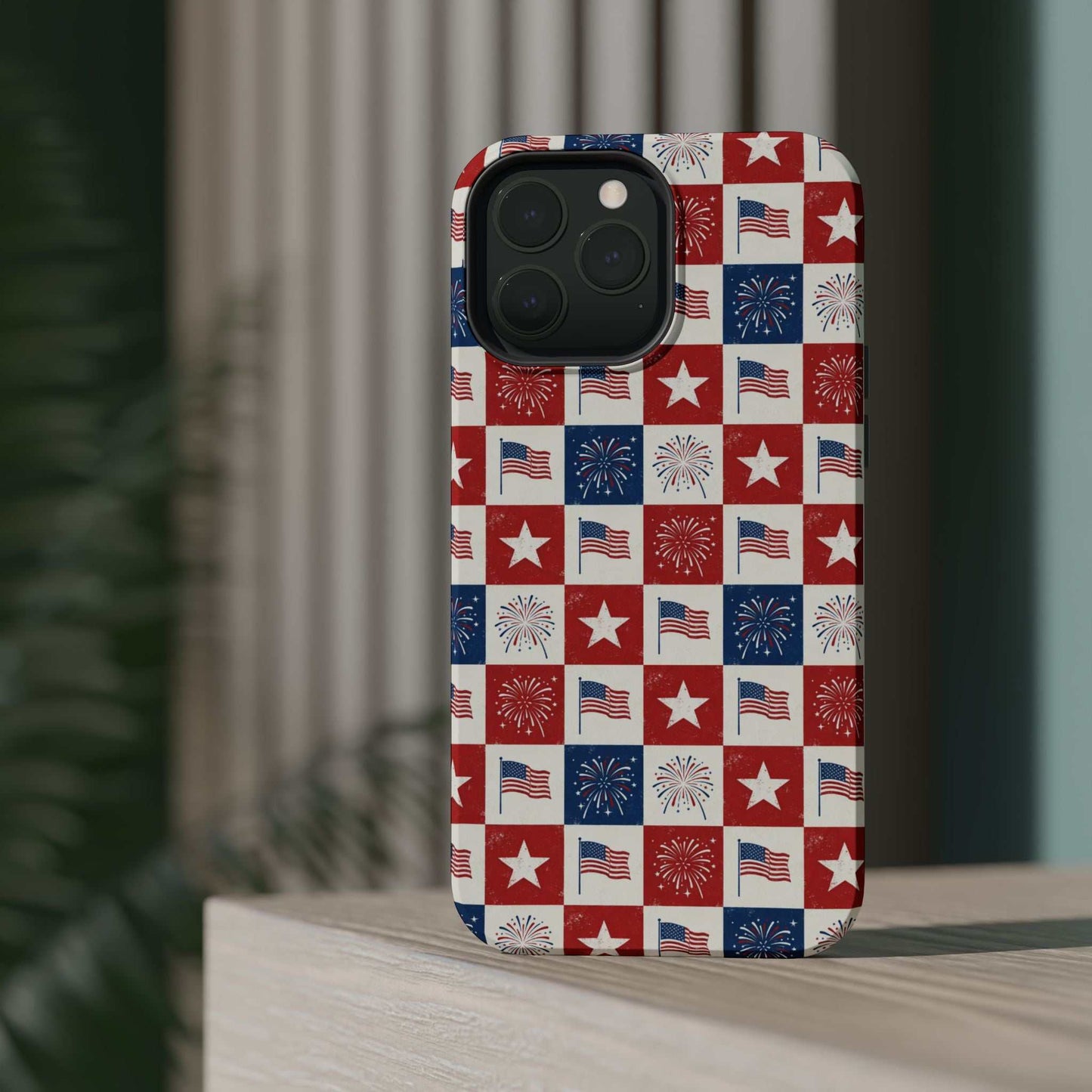 4th of July Patriotic iPhone Case — Magnetic Impact-Resistant