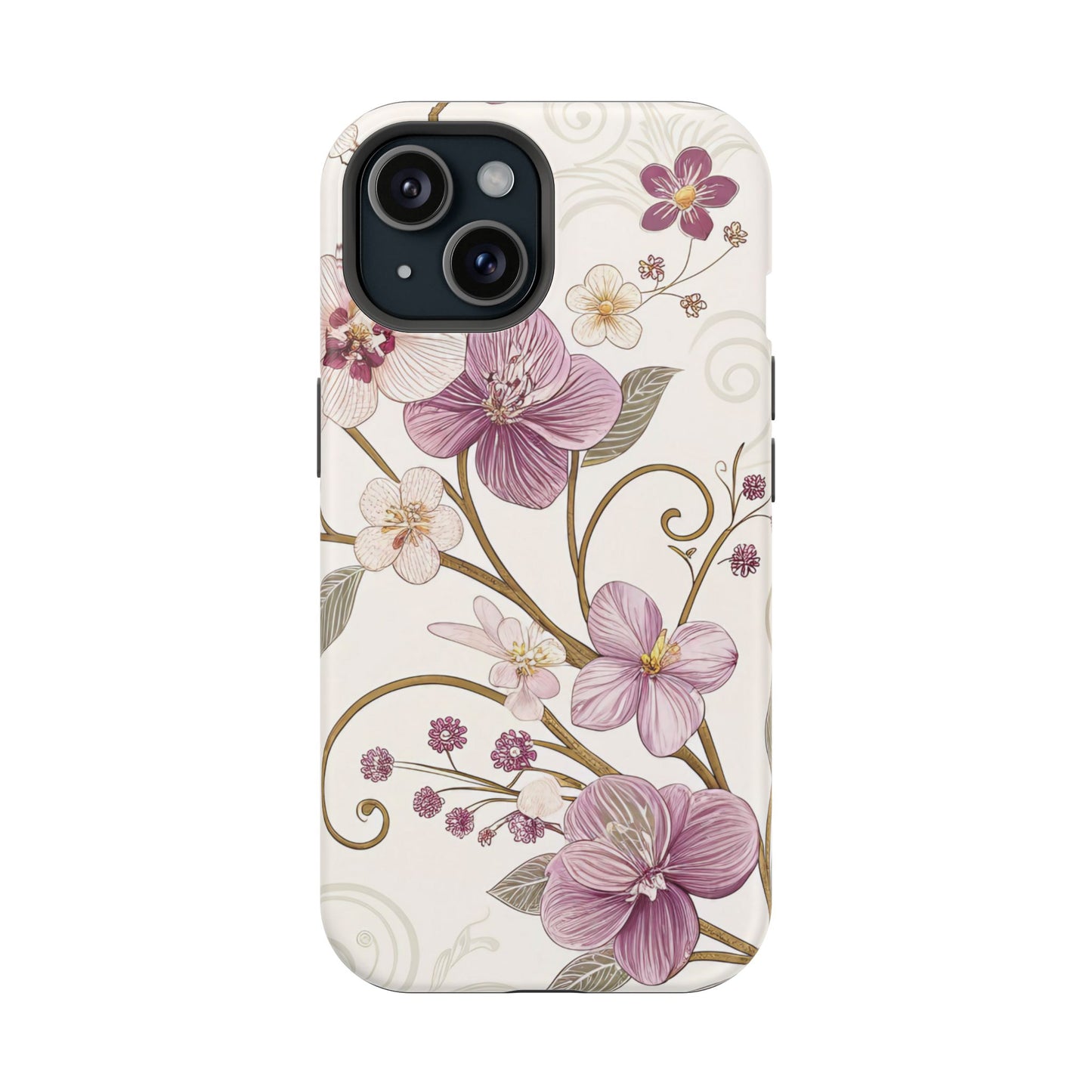 Purple Flower Design iPhone Tough Case