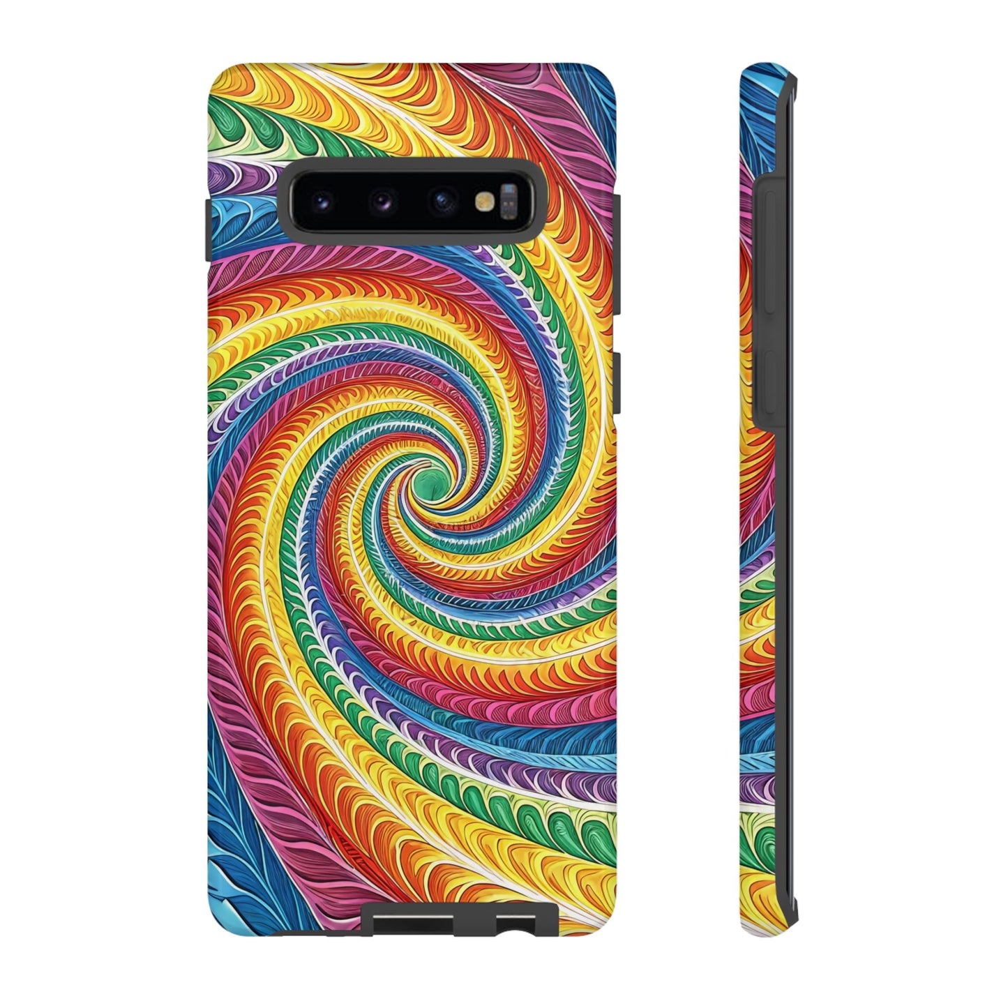 Samsung Phone Case - Rainbow Swirl Design