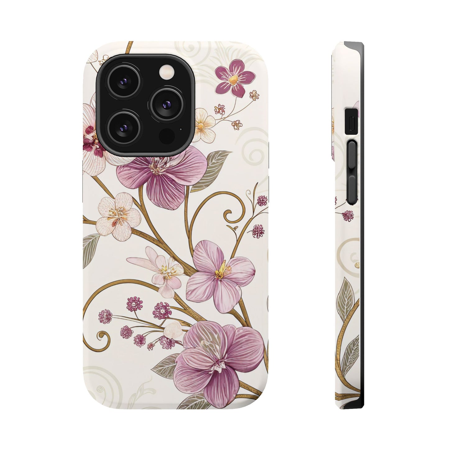 Purple Flower Design iPhone Tough Case