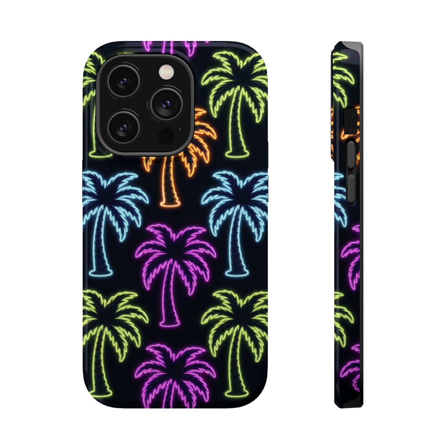 Neon Palm Tree iPhone Tough Case