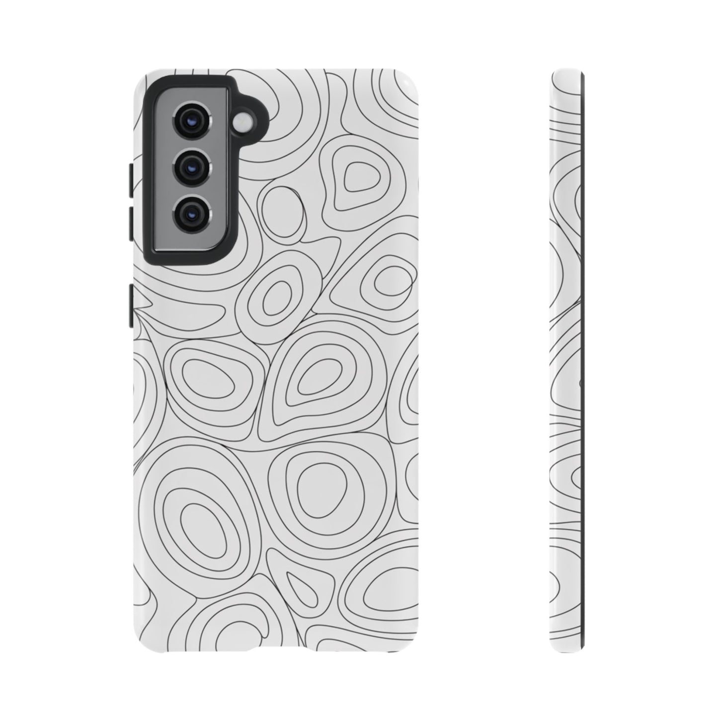 Black and White Abstract Circle Design Samsung Case
