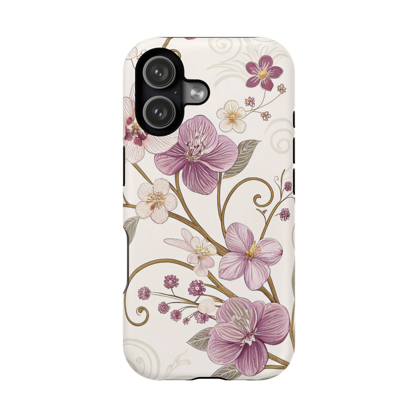 Purple Flower Design iPhone Tough Case