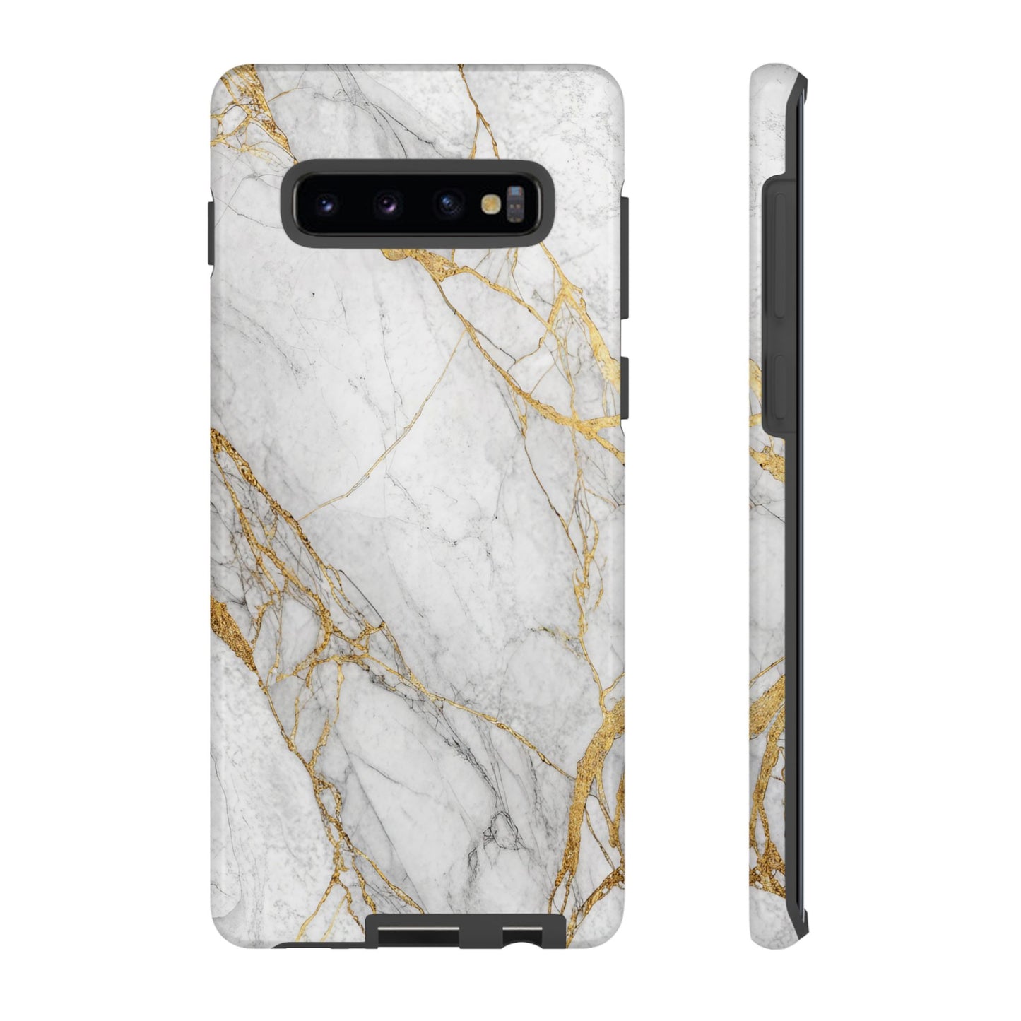 Golden White Marble Samsung Phone Case