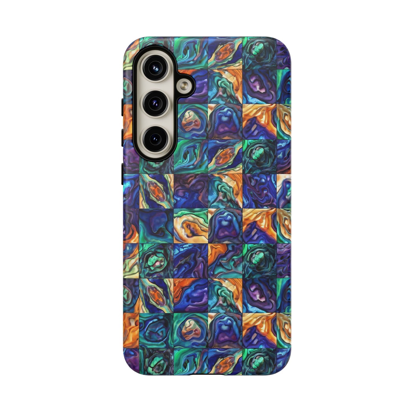 Abstract Purple & Green Sea Scape Samsung Phone Tough Case