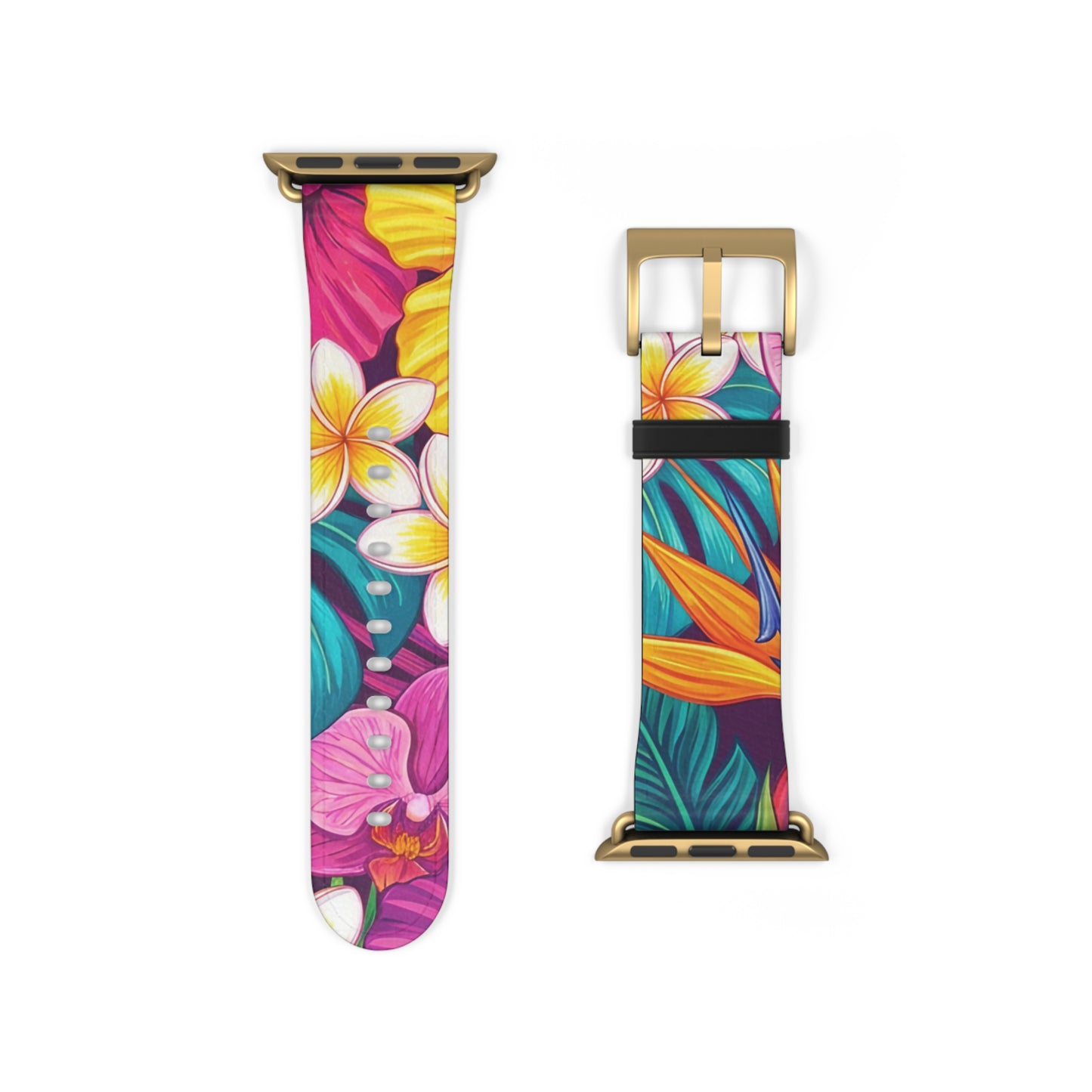 Vibrant Floral iWatch Band — Colorful Bloom Replacement Strap