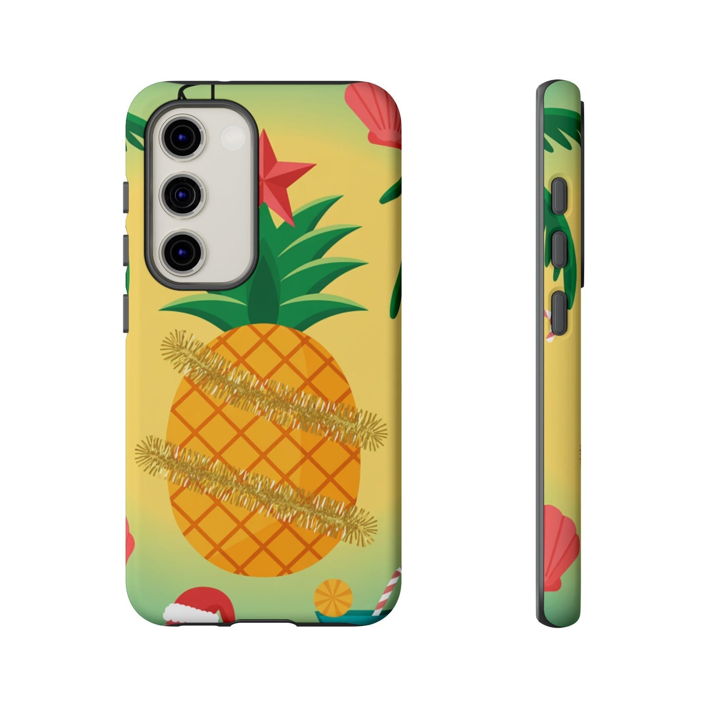 Samsung Christmas pineapple phone case with tropical holiday design and durable protection