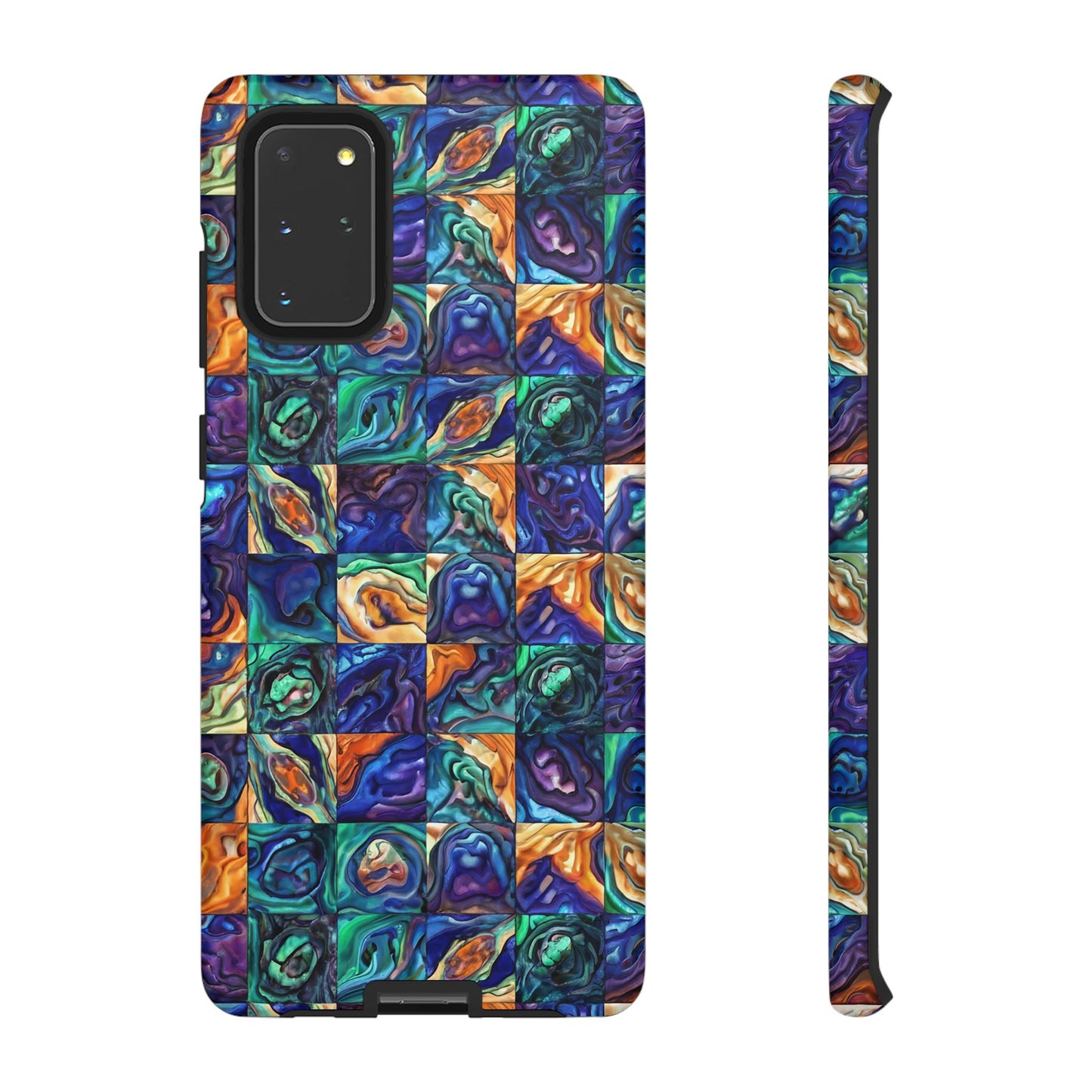 Abstract Purple & Green Sea Scape Samsung Phone Tough Case