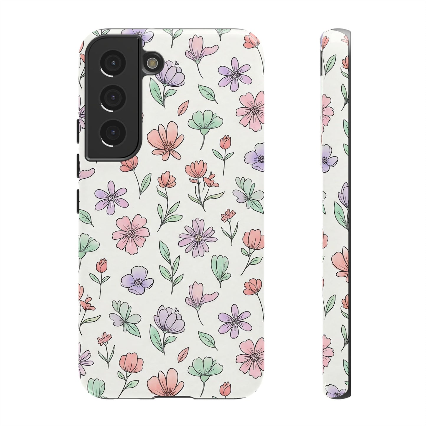 Floral Tough Cases — Artistic Flower Samsung Phone Case