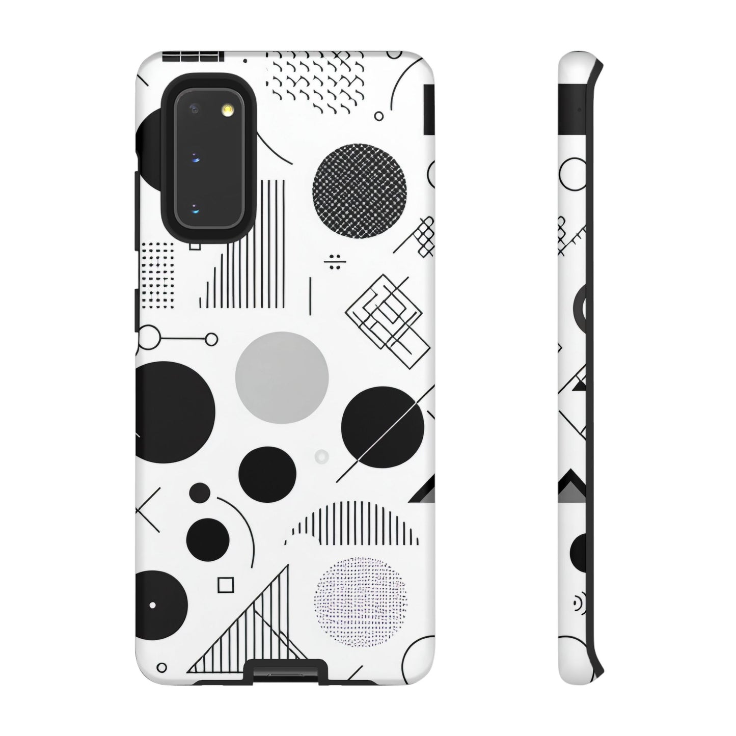 Black and White Abstract Art Design Samsung Tough Case