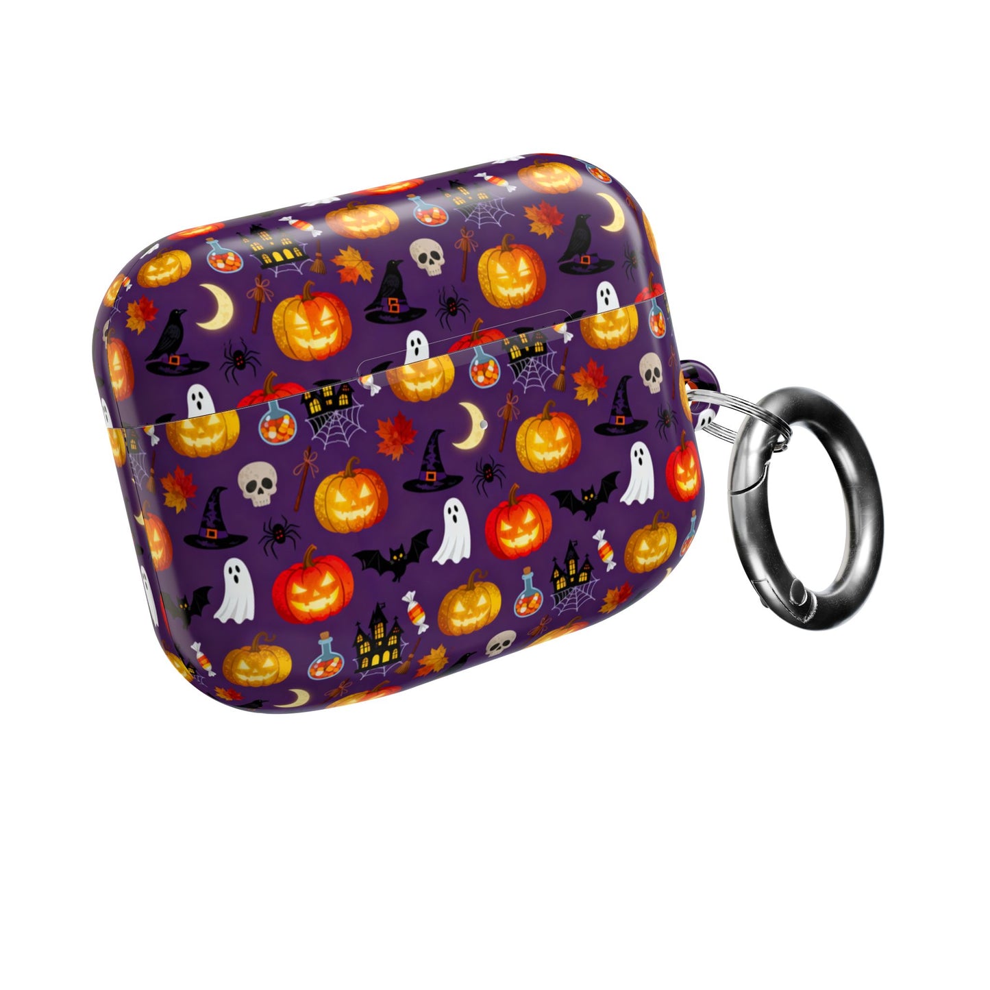 Halloween Pattern AirPod Case — Cute Pumpkin, Ghost & Bat Protective Cover