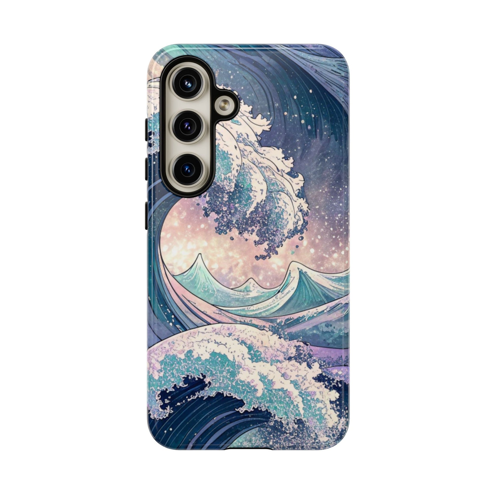 Crashing Waves Samsung tough phone case with durable, drop-resistant material and beach-inspired wave design for Samsung Galaxy models.