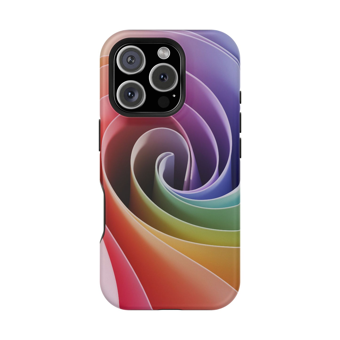 Twisted Rainbow Swirl Design iPhone Tough Case