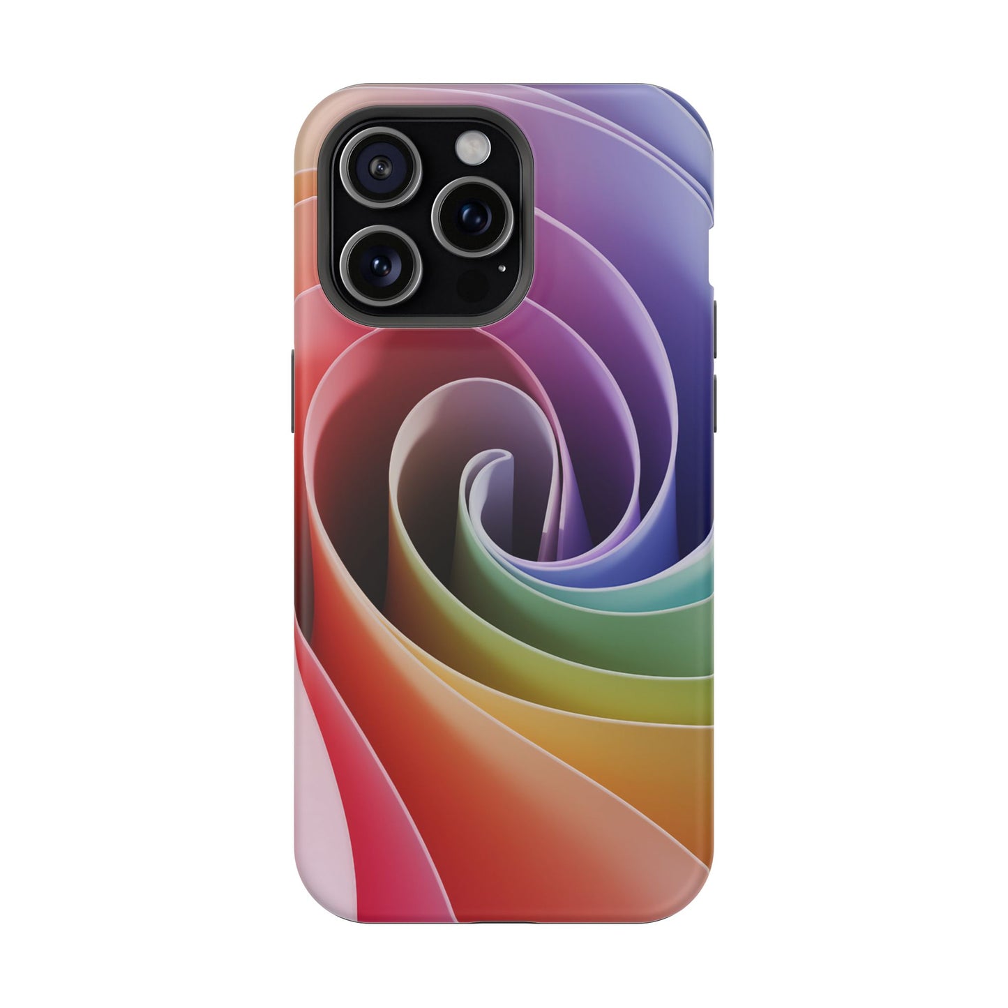 Twisted Rainbow Swirl Design iPhone Tough Case
