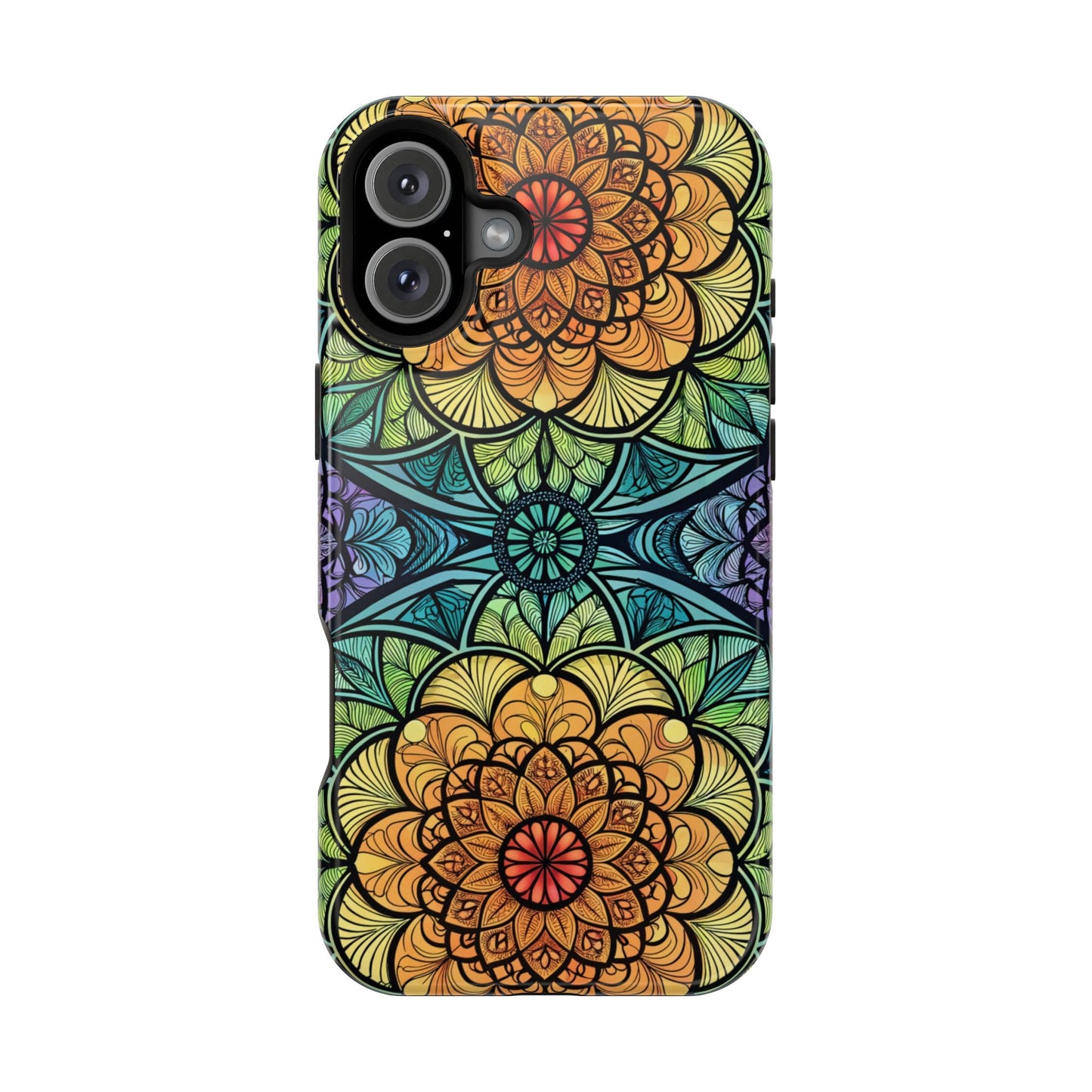 Hypnotic Colorful Kaleidoscope iPhone Case – Durable, Stylish, MagSafe Compatible