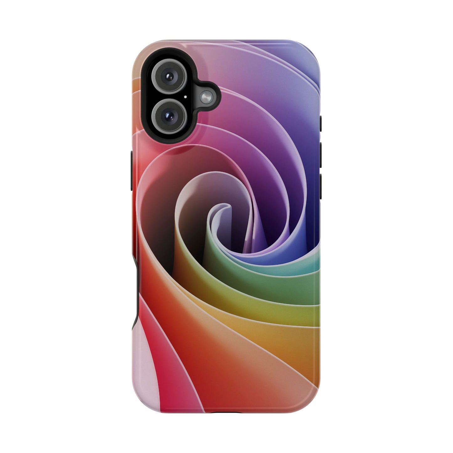 Twisted Rainbow Swirl Design iPhone Tough Case