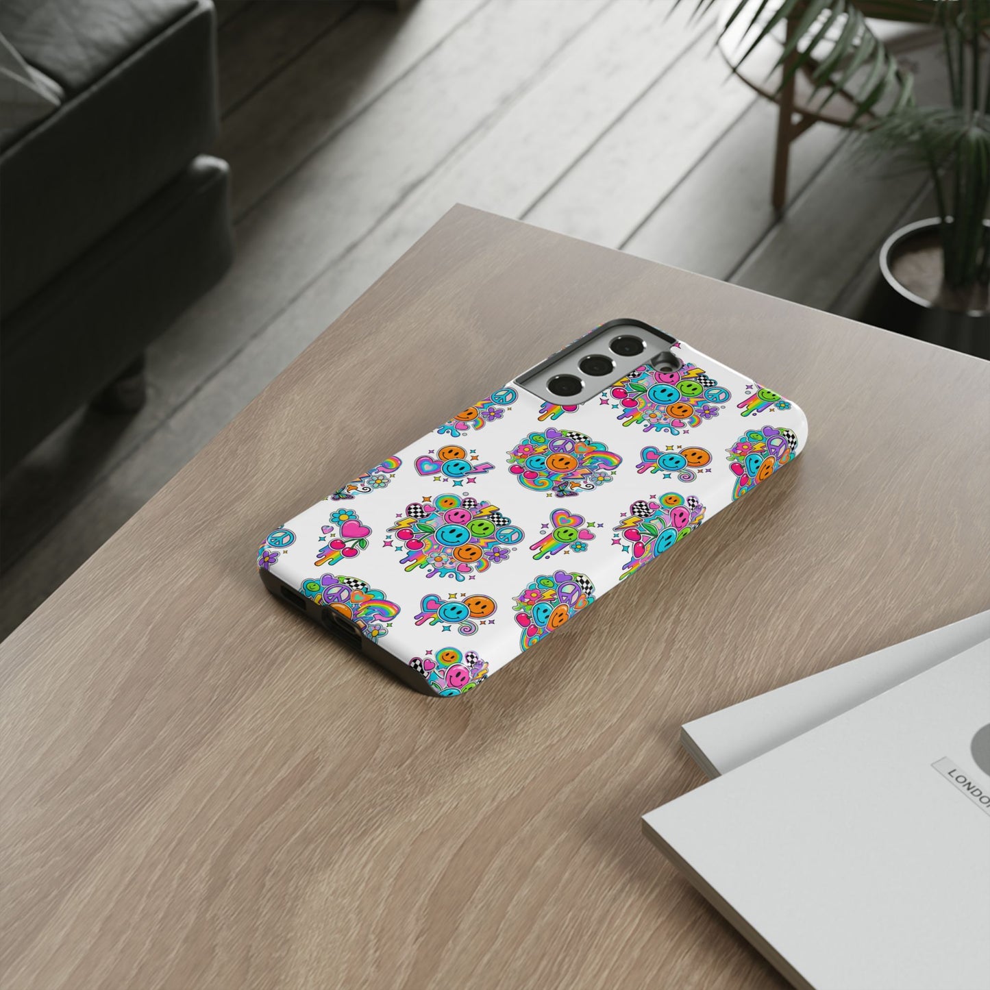 Retro Dopamine-Inspired Samsung Tough Phone Case