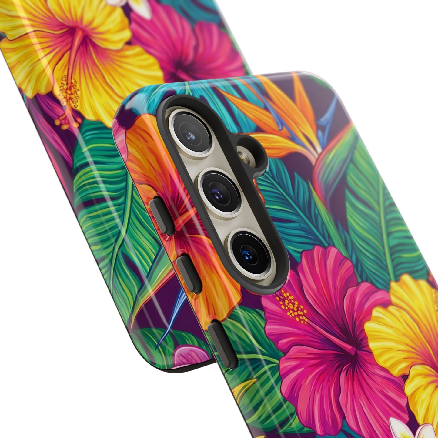 Tropical Samsung Phone Case — Vibrant Floral Tough Case