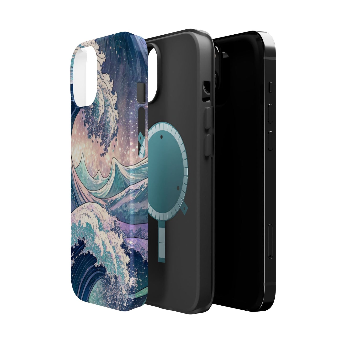 Crashing Waves Design iPhone case with magnetic MagSafe protection and ocean wave artwork