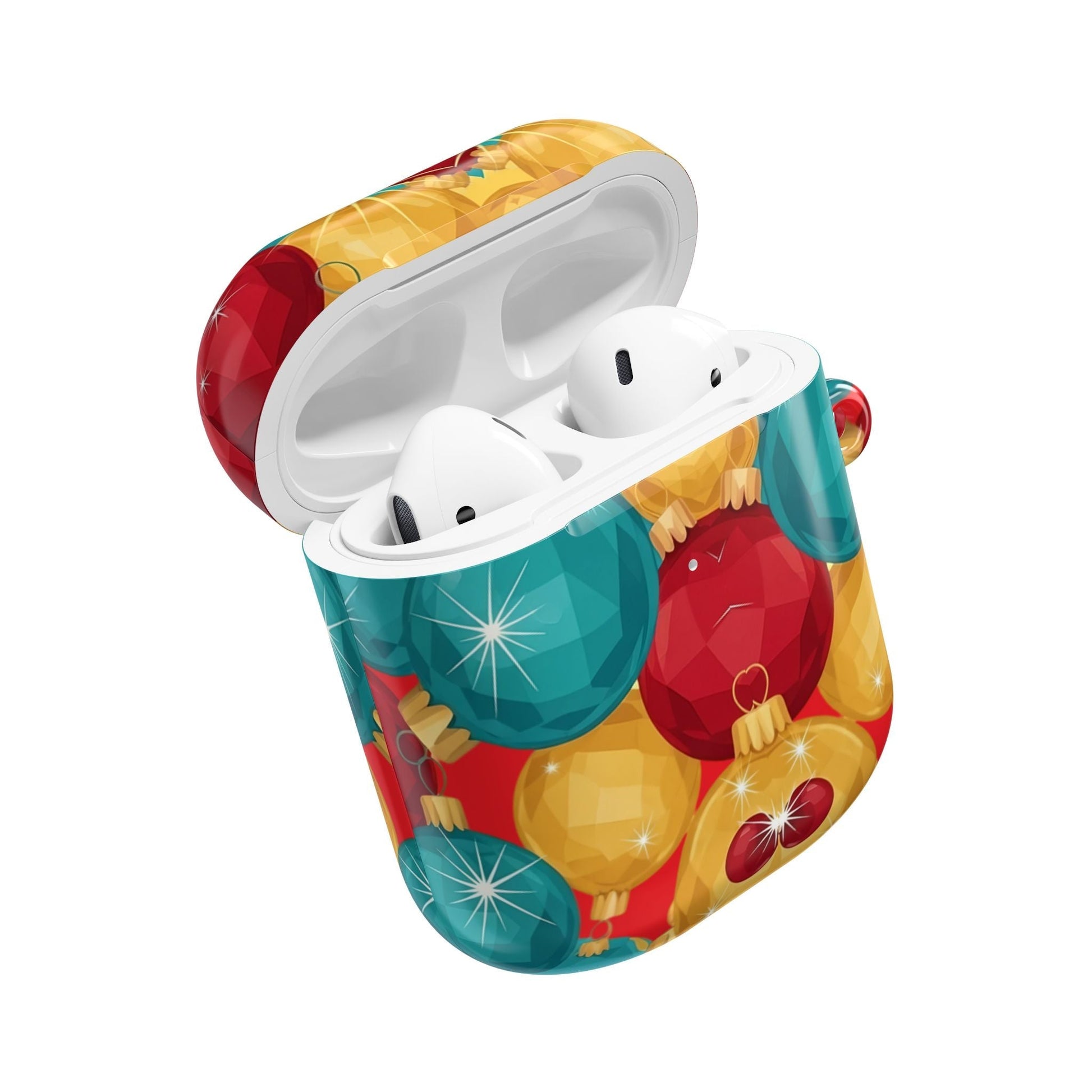 Christmas Tree Sparkle Bulb AirPod Case with colorful holiday ornament design for AirPods protection