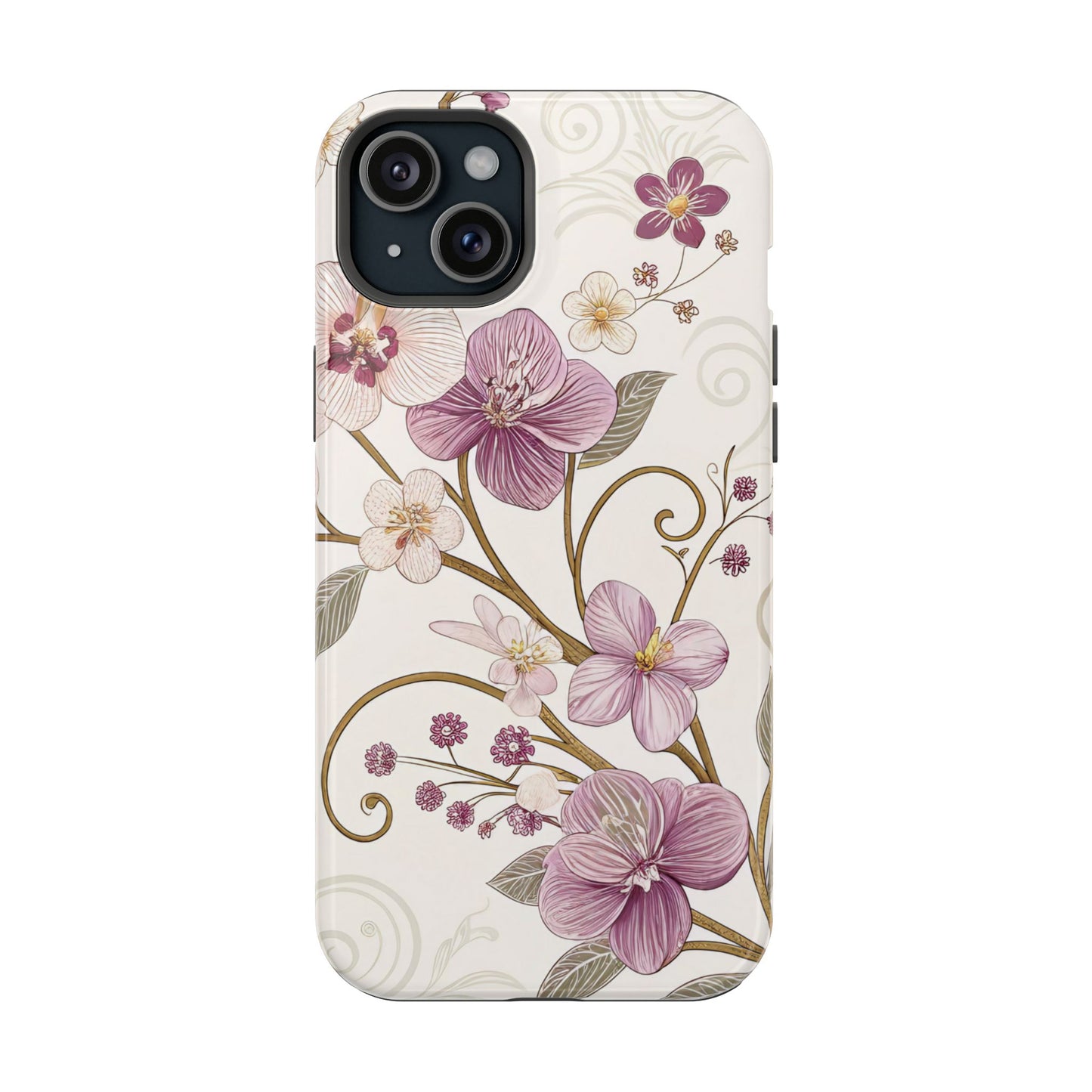 Purple Flower Design iPhone Tough Case