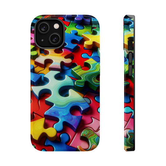 Rainbow Puzzle iPhone Tough Case