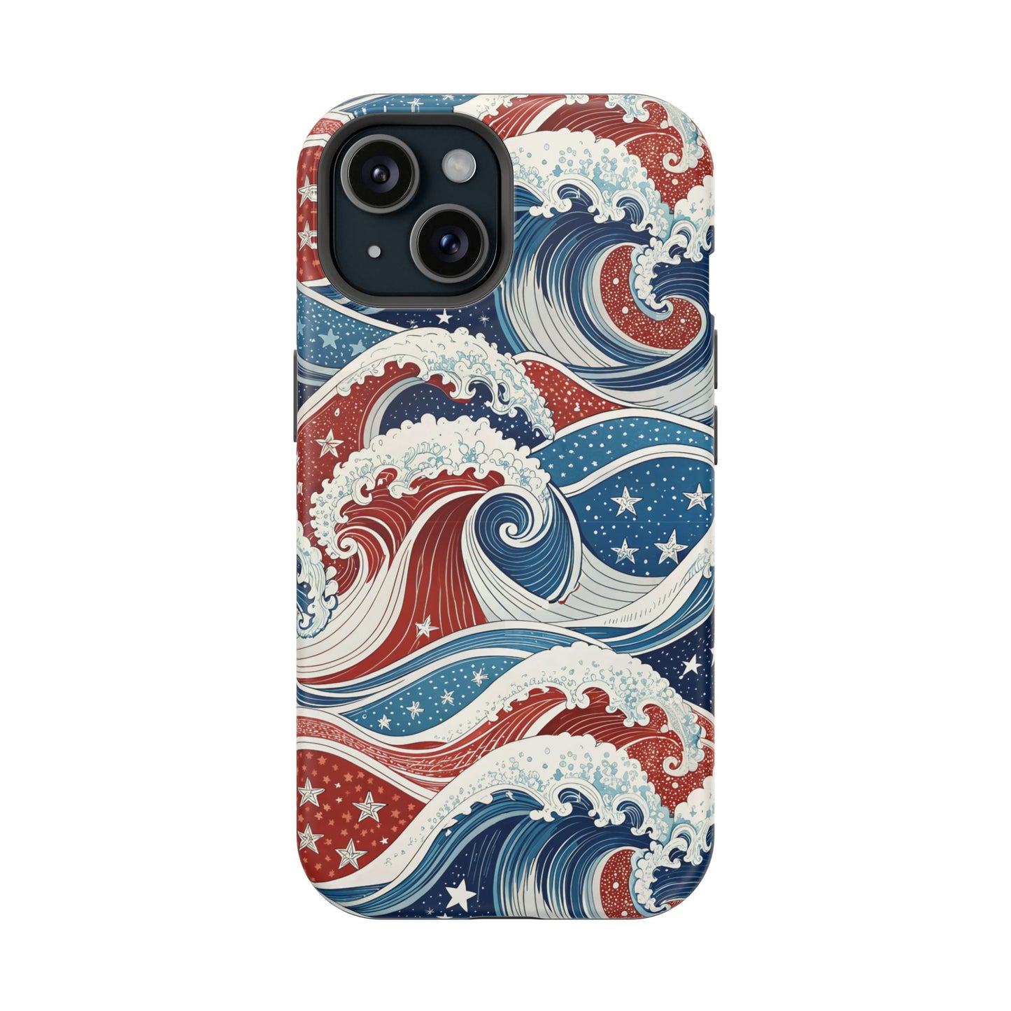 Patriotic Waves Design iPhone Tough Case
