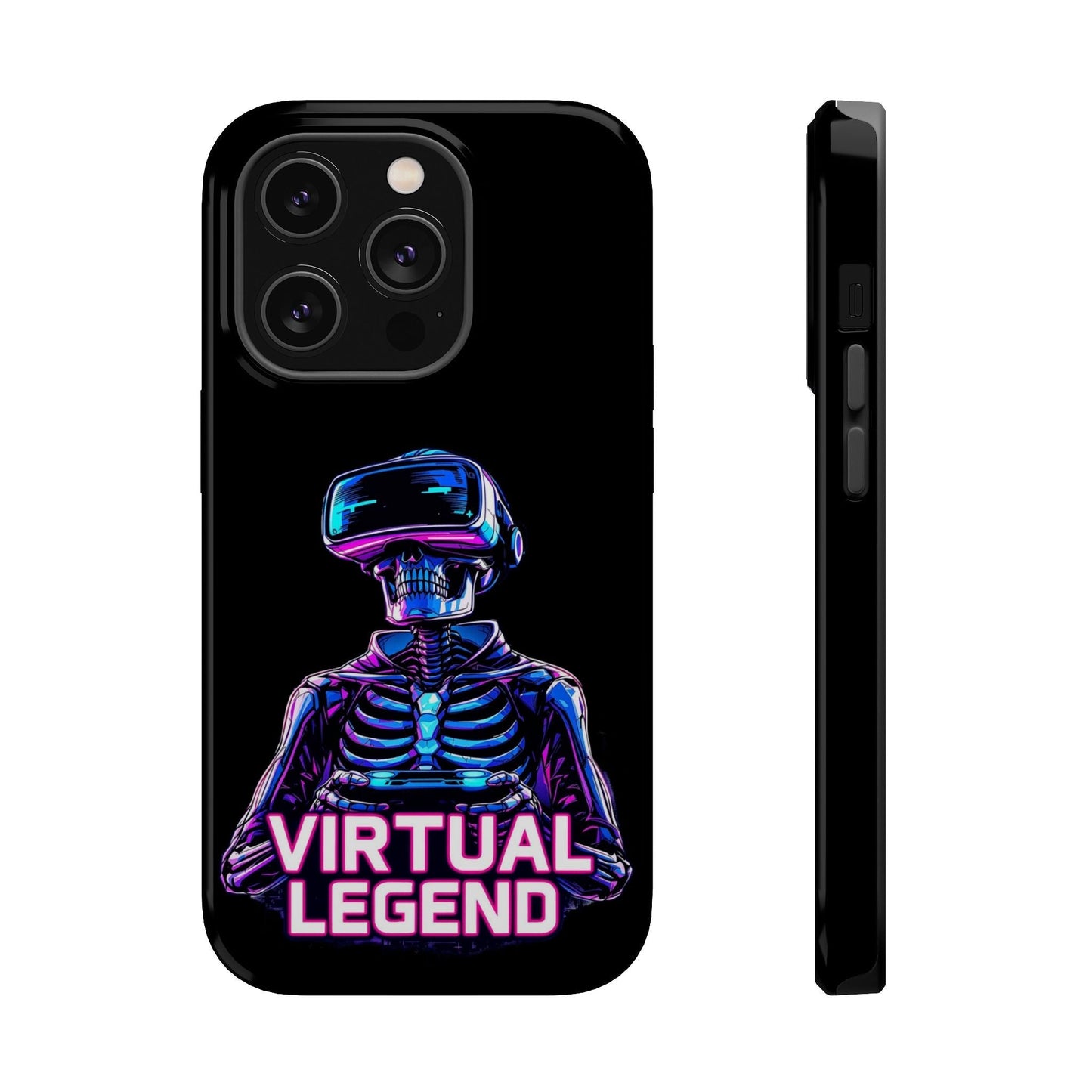 Virtual Legend Gamer iPhone tough case with vibrant skeleton VR design and durable protective cover