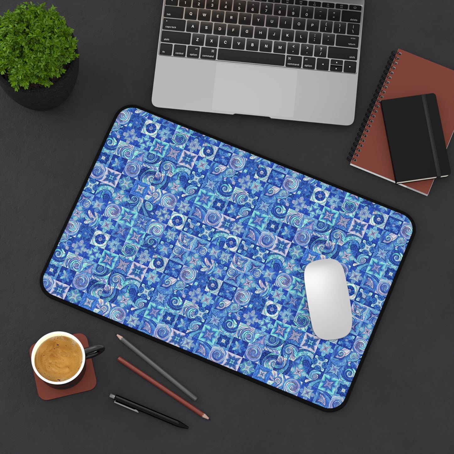 Blue Sea Inspired Desk Mat — Ocean Wave Mouse Pad