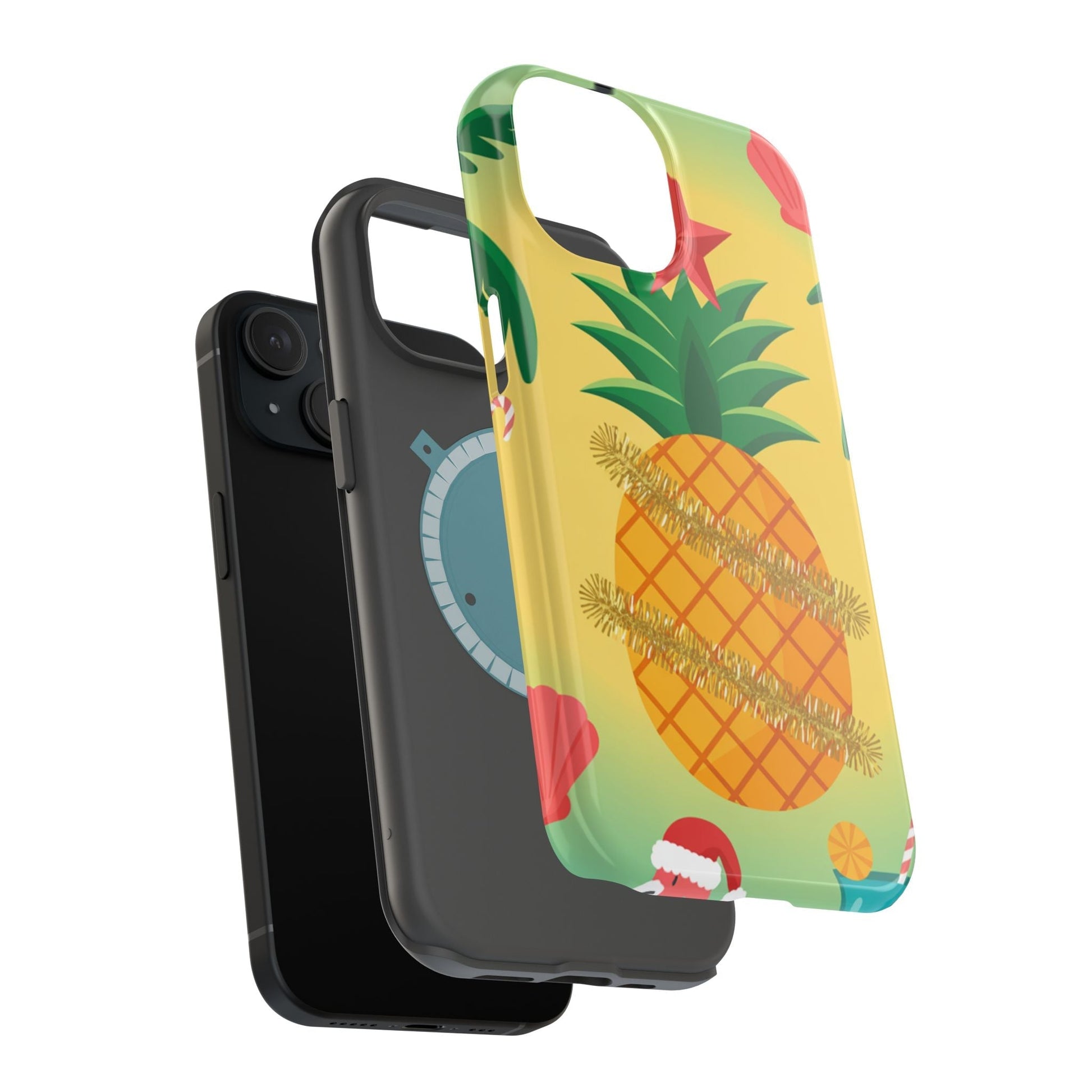iPhone pineapple Christmas case with tropical holiday design and MagSafe compatibility