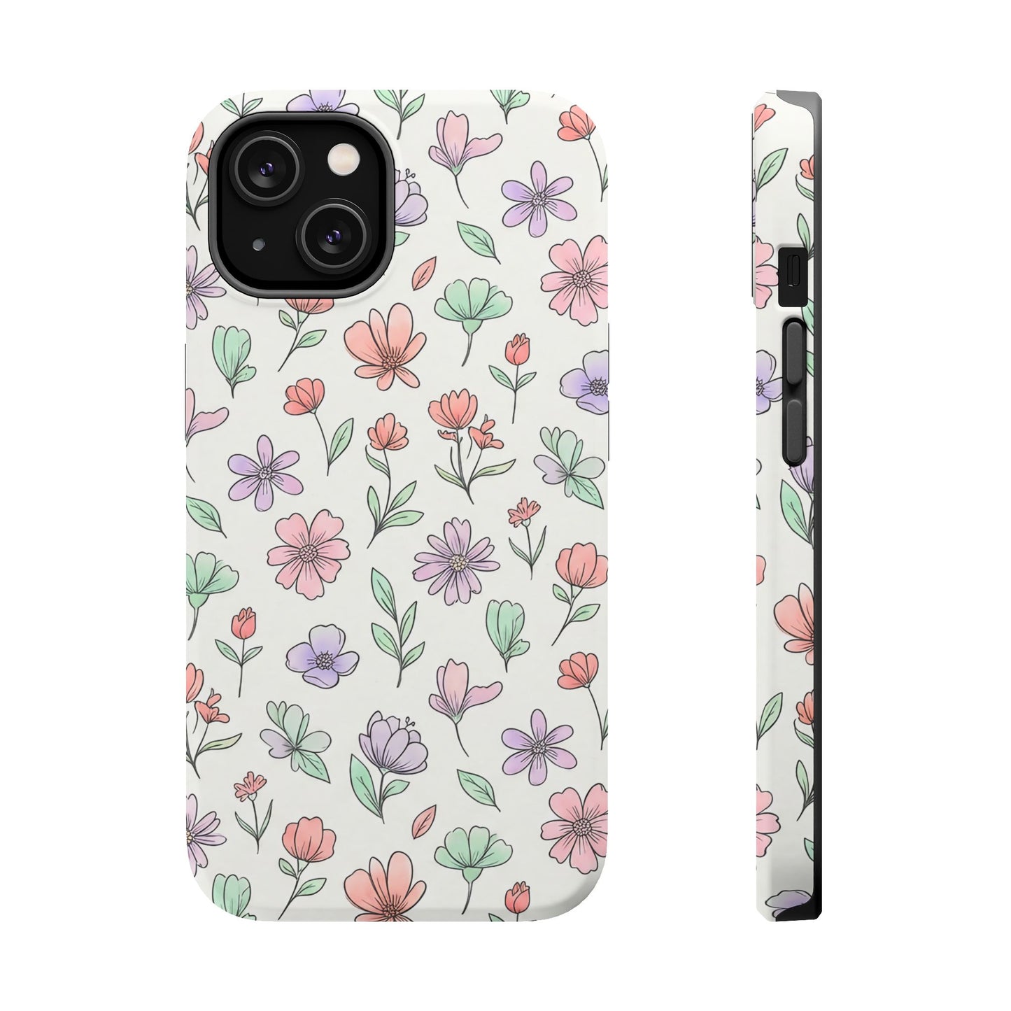 Artistic Floral iPhone Case — Magnetic Impact-Resistant Protection