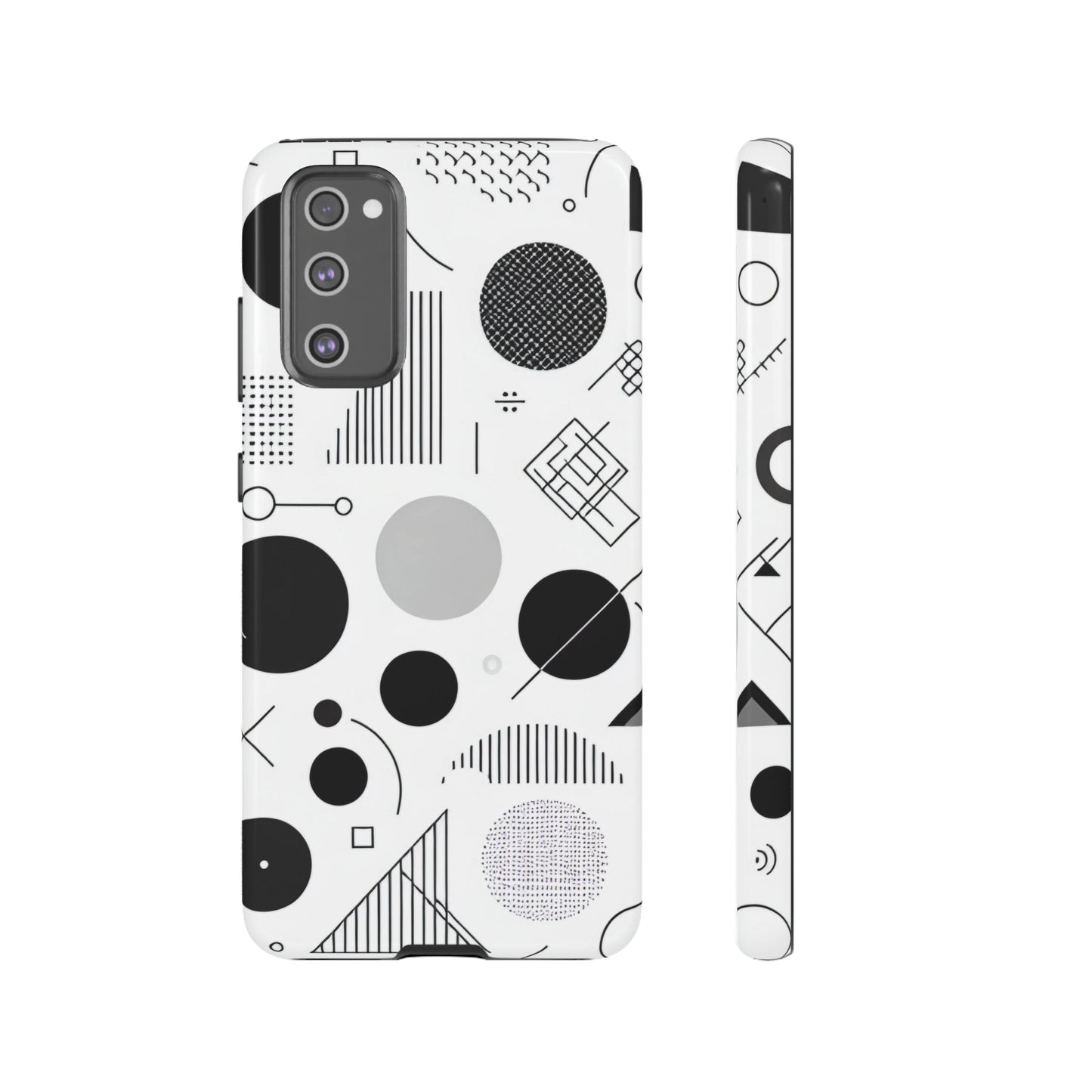 Black and White Abstract Art Design Samsung Tough Case