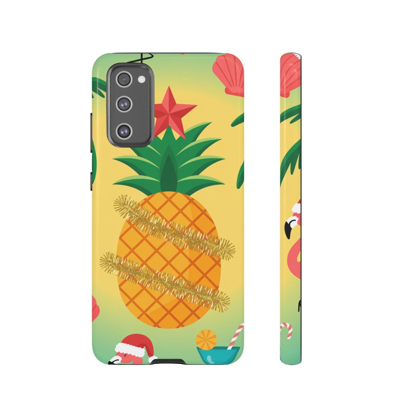Samsung Christmas Pineapple phone case with festive tropical design and durable impact-resistant protection
