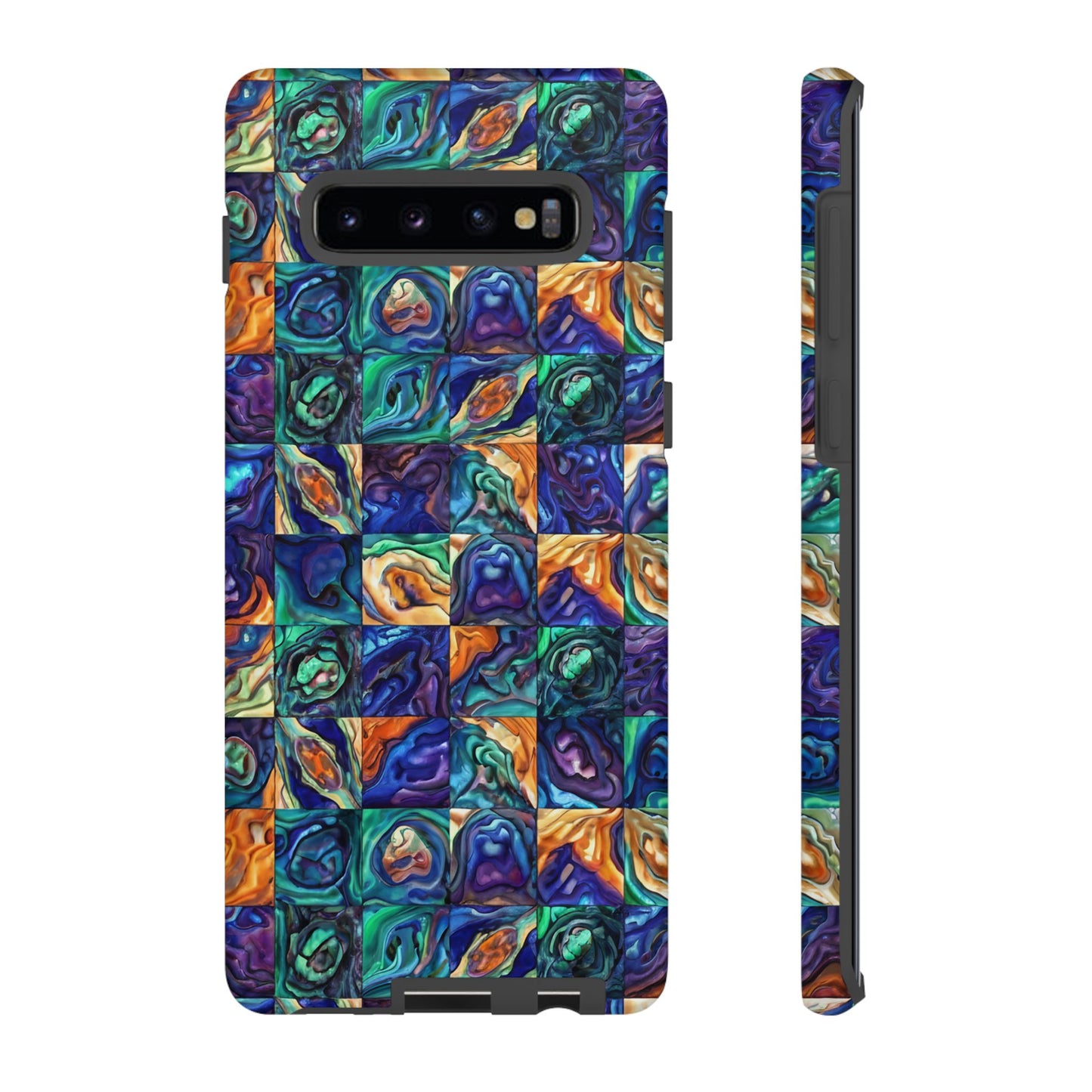 Abstract Purple & Green Sea Scape Samsung Phone Tough Case